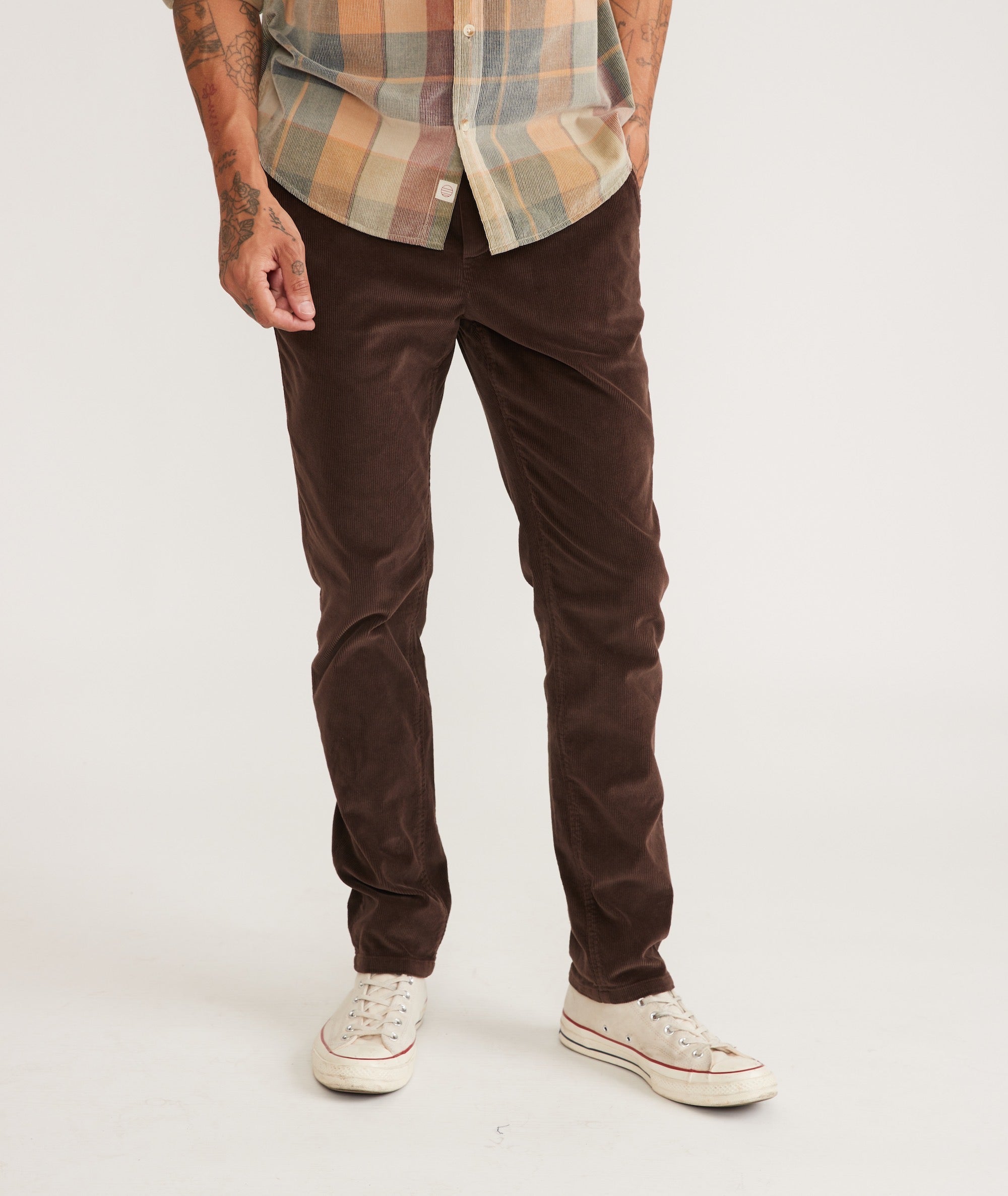 Mens 7 For All Mankind brown Corduroy Slimmy Tapered Trousers | Harrods UK