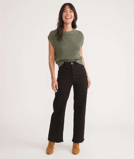Full Length Raw Edge Bridget Pant