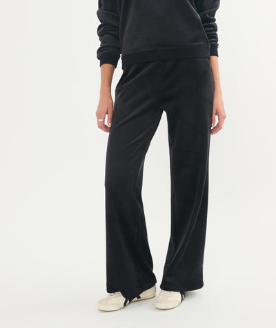 Cord Velour Wide Leg Pant