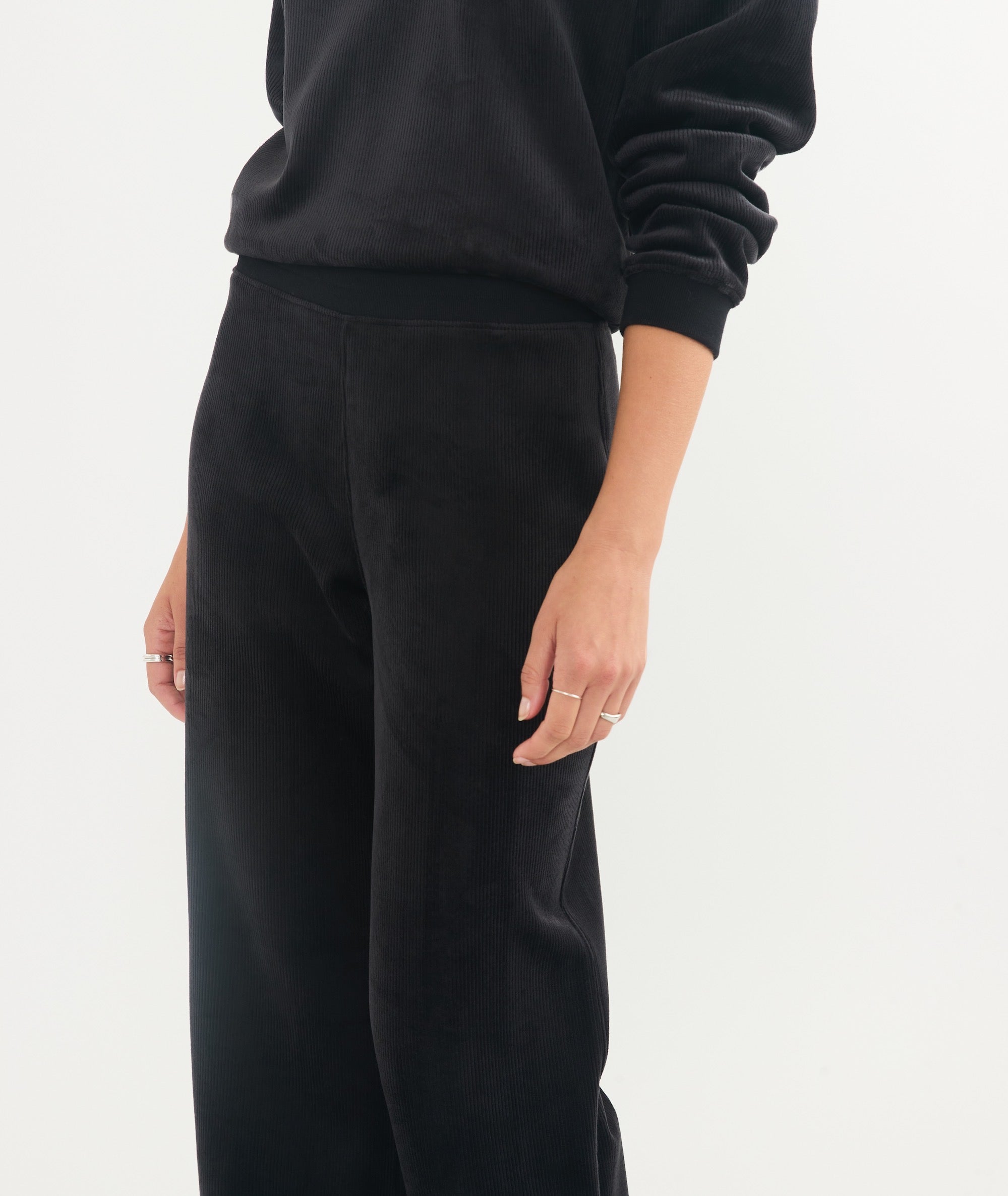 Cord Velour Wide Leg Pant