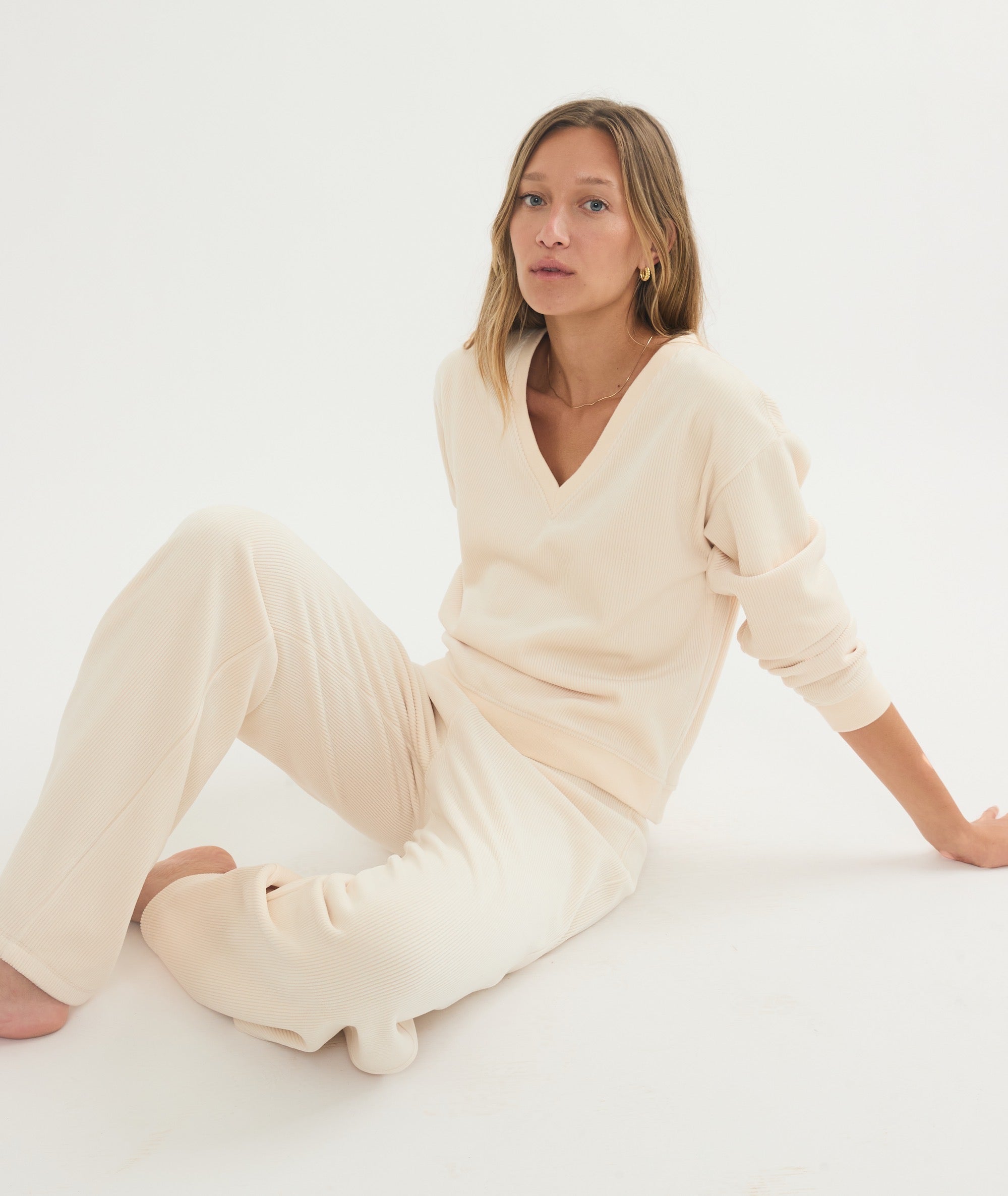 Cord Velour Wide Leg Pant