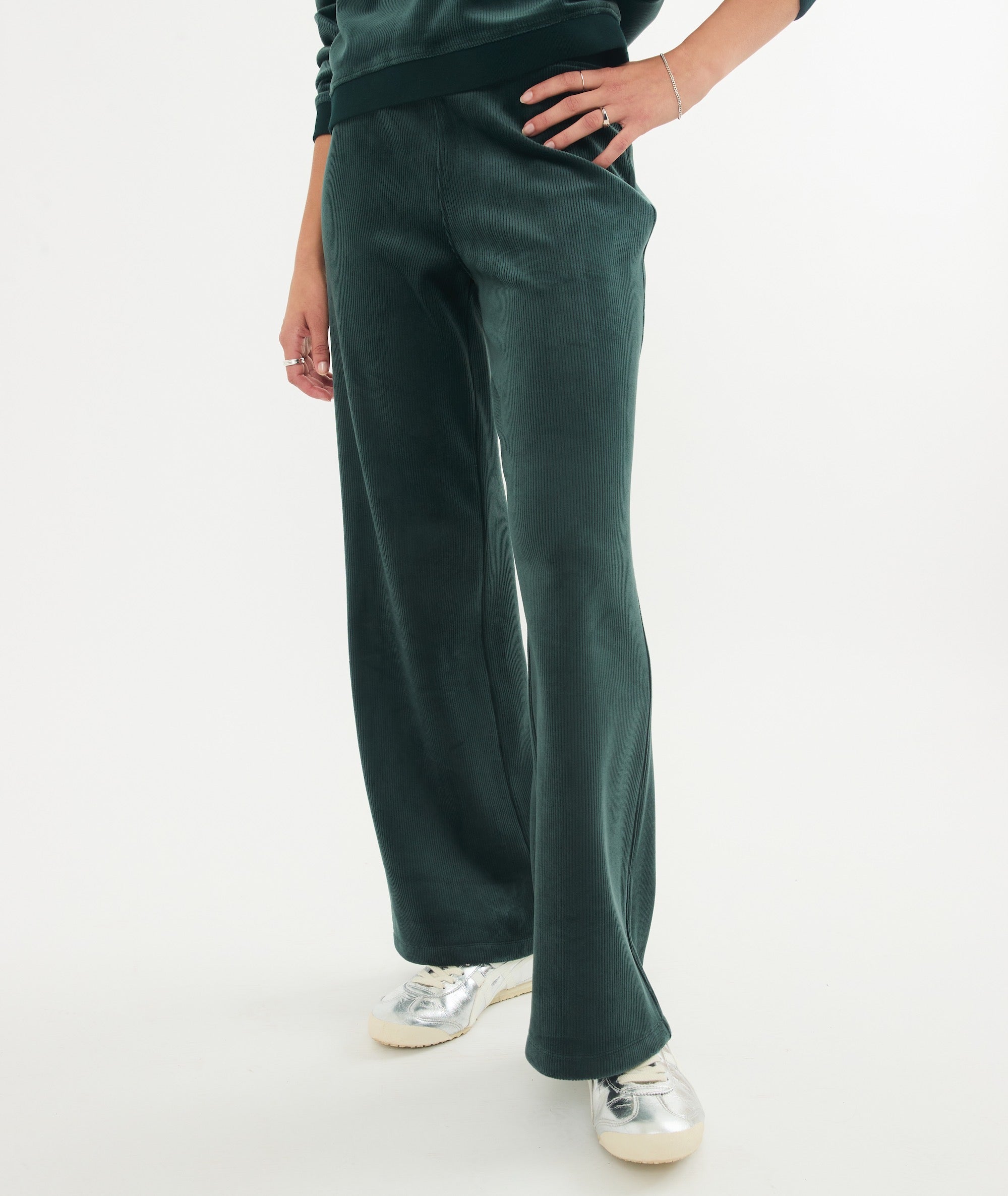Cord Velour Wide Leg Pant