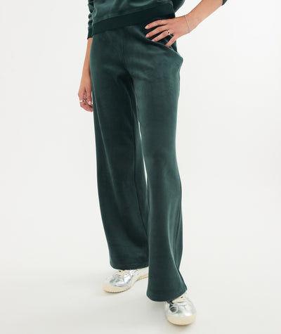 Cord Velour Wide Leg Pant