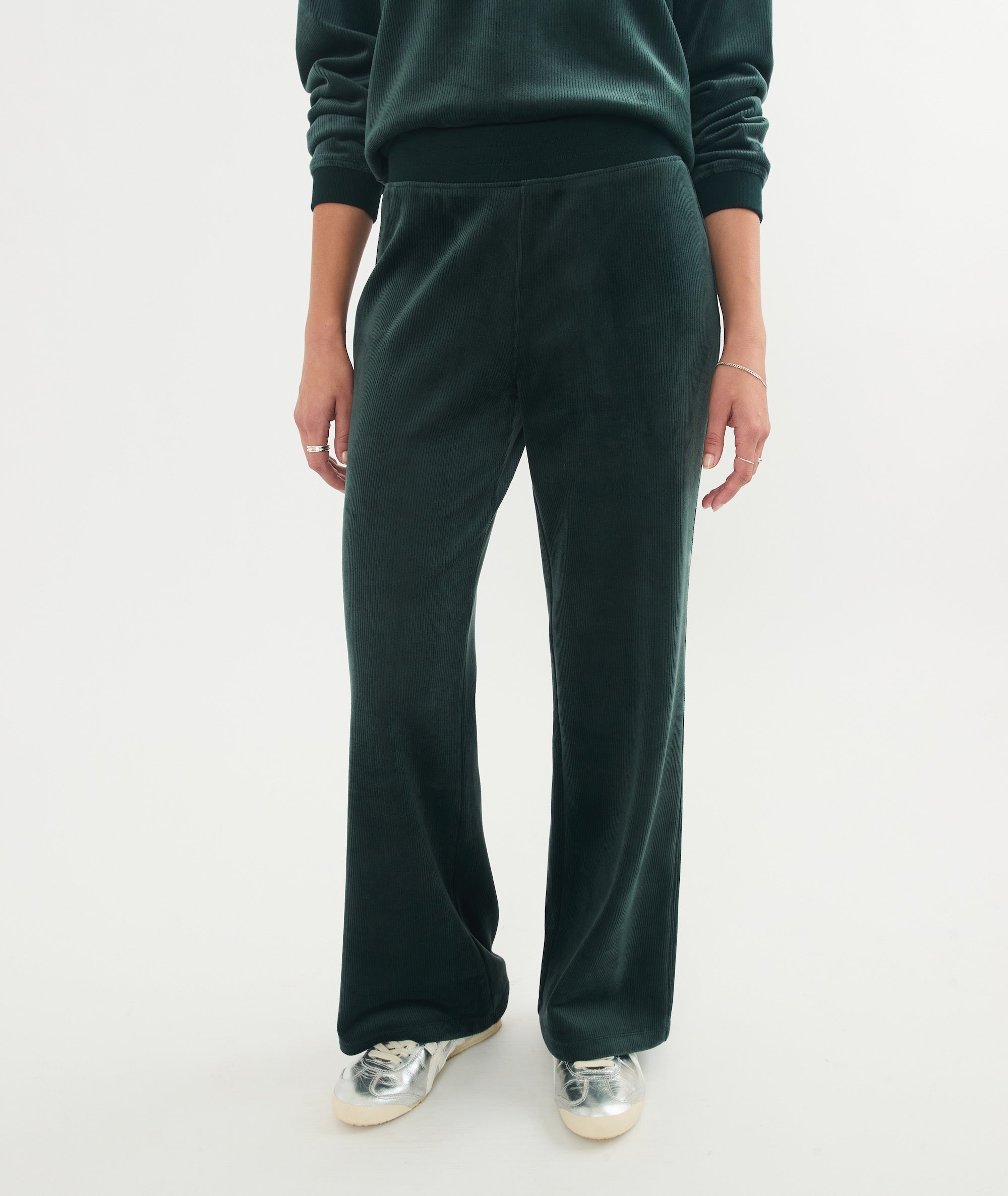 Cord Velour Wide Leg Pant
