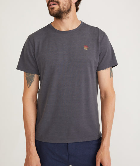 Air Crew Tee in Asphalt