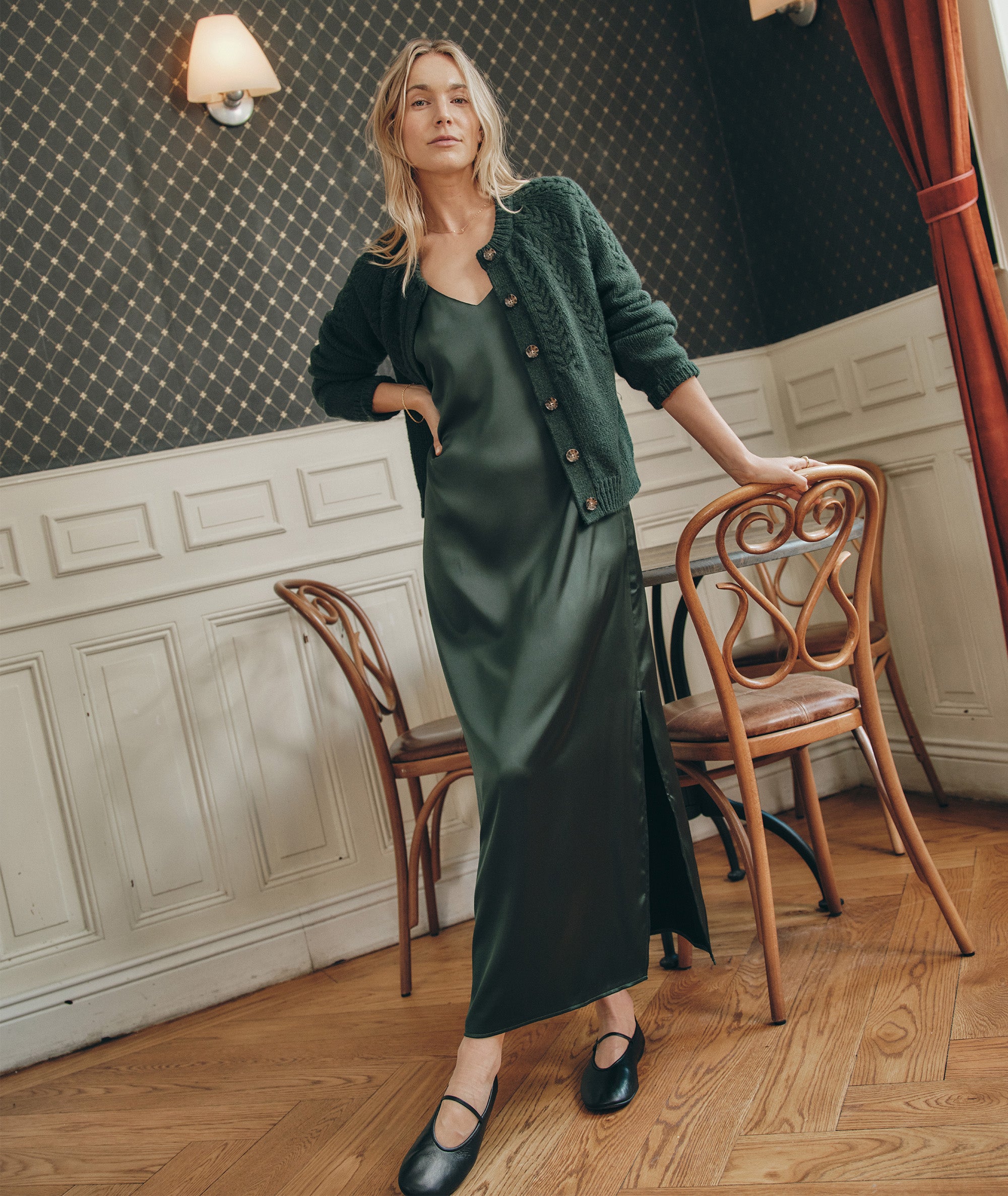 HOT Slip Dress With Sweater Sweater Over Silk Slip Dress Cami