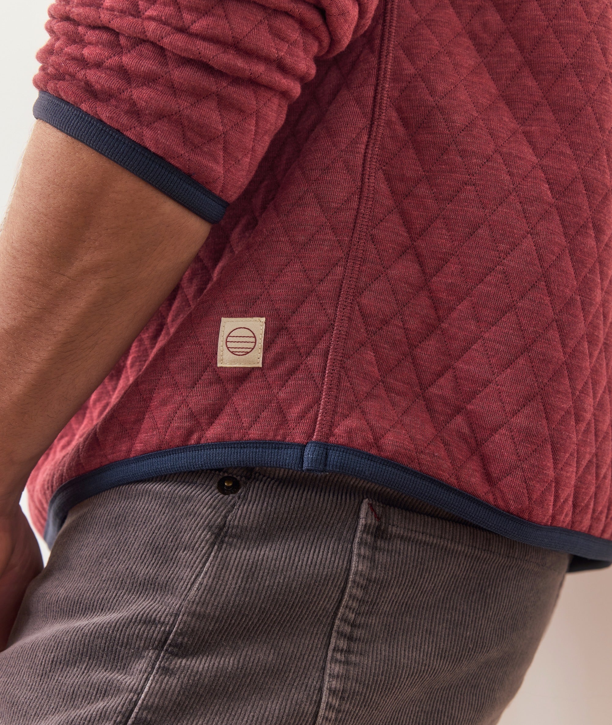 Corbet Quilted Reversible Pullover