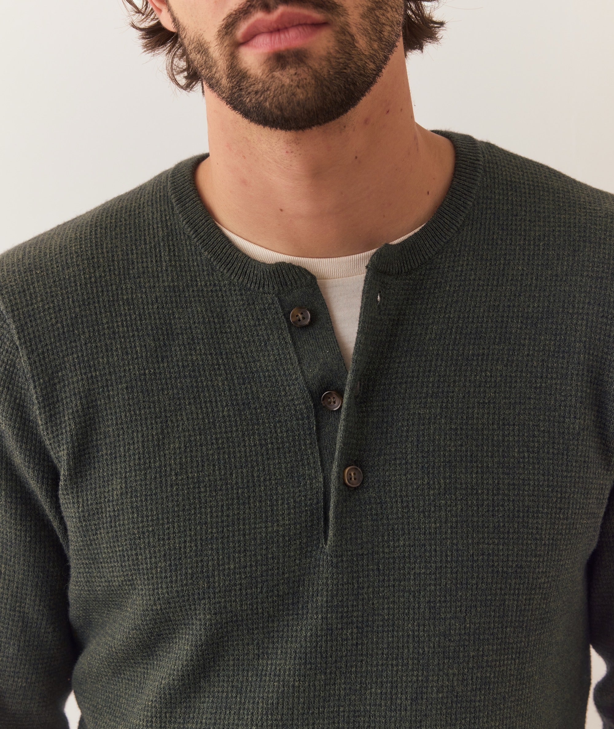 Merino Blend Sweater Henley