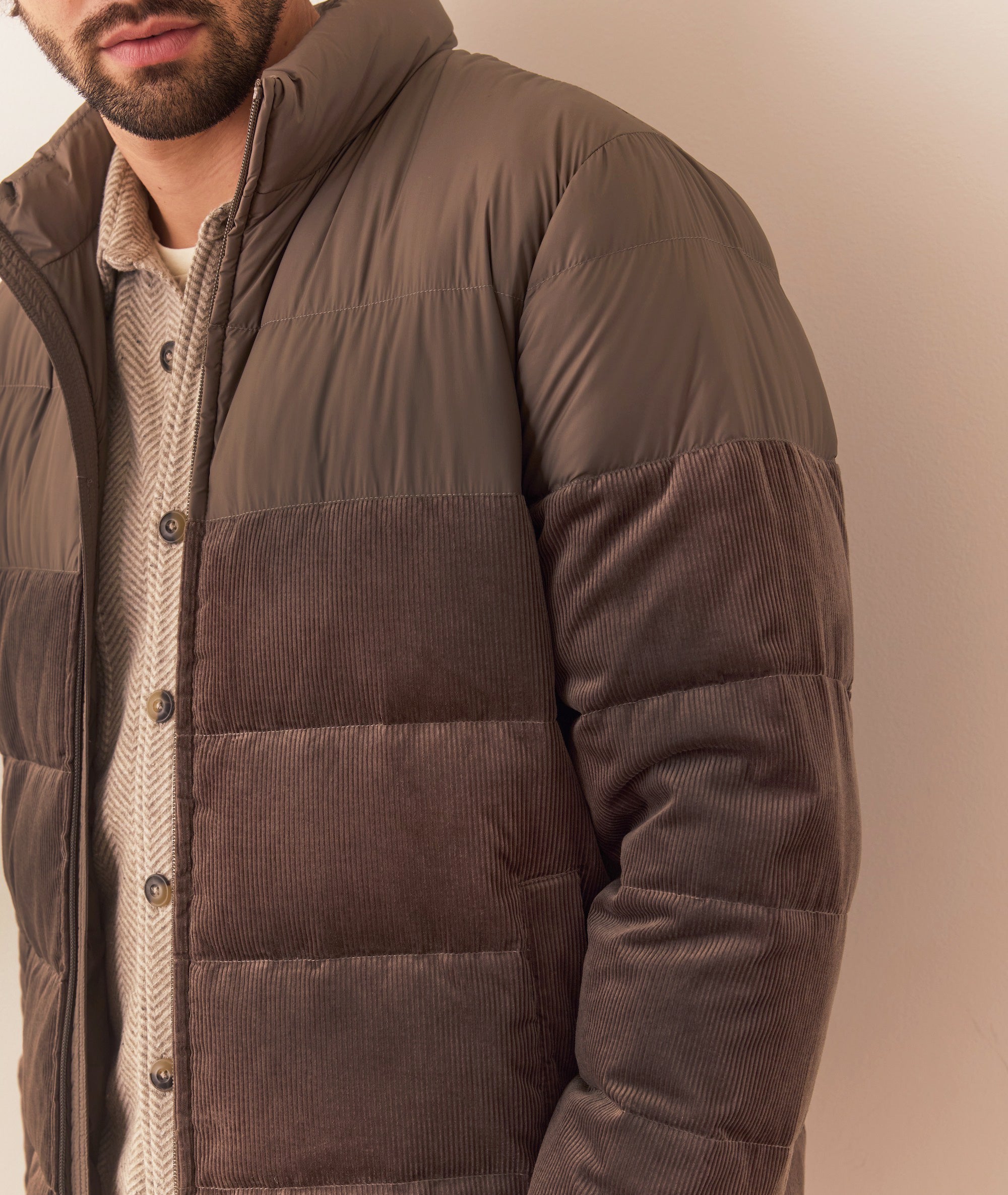 Cord padded jacket online