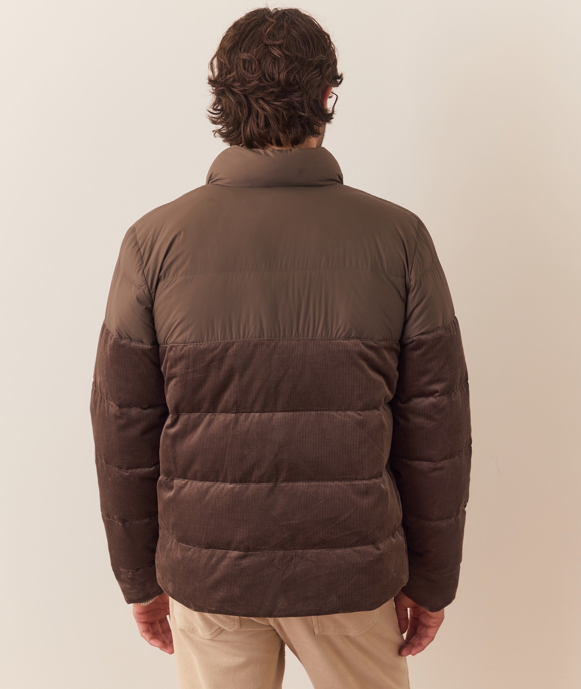 Corduroy down jacket outlet