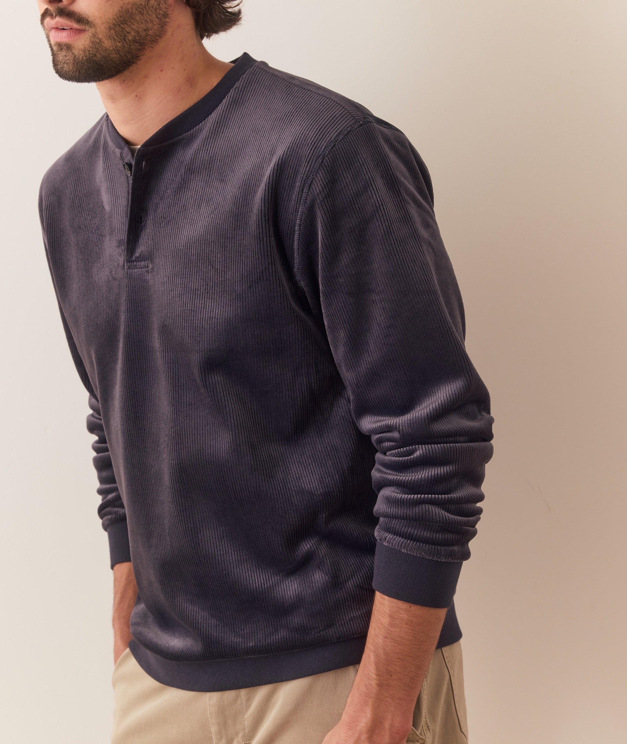 Cord Velour Henley