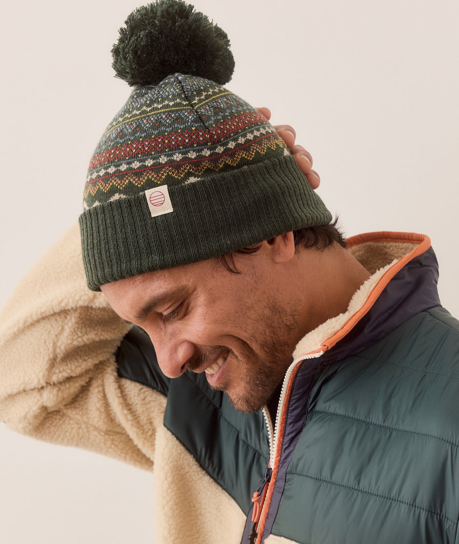 Archive Fair Isle Pom Beanie