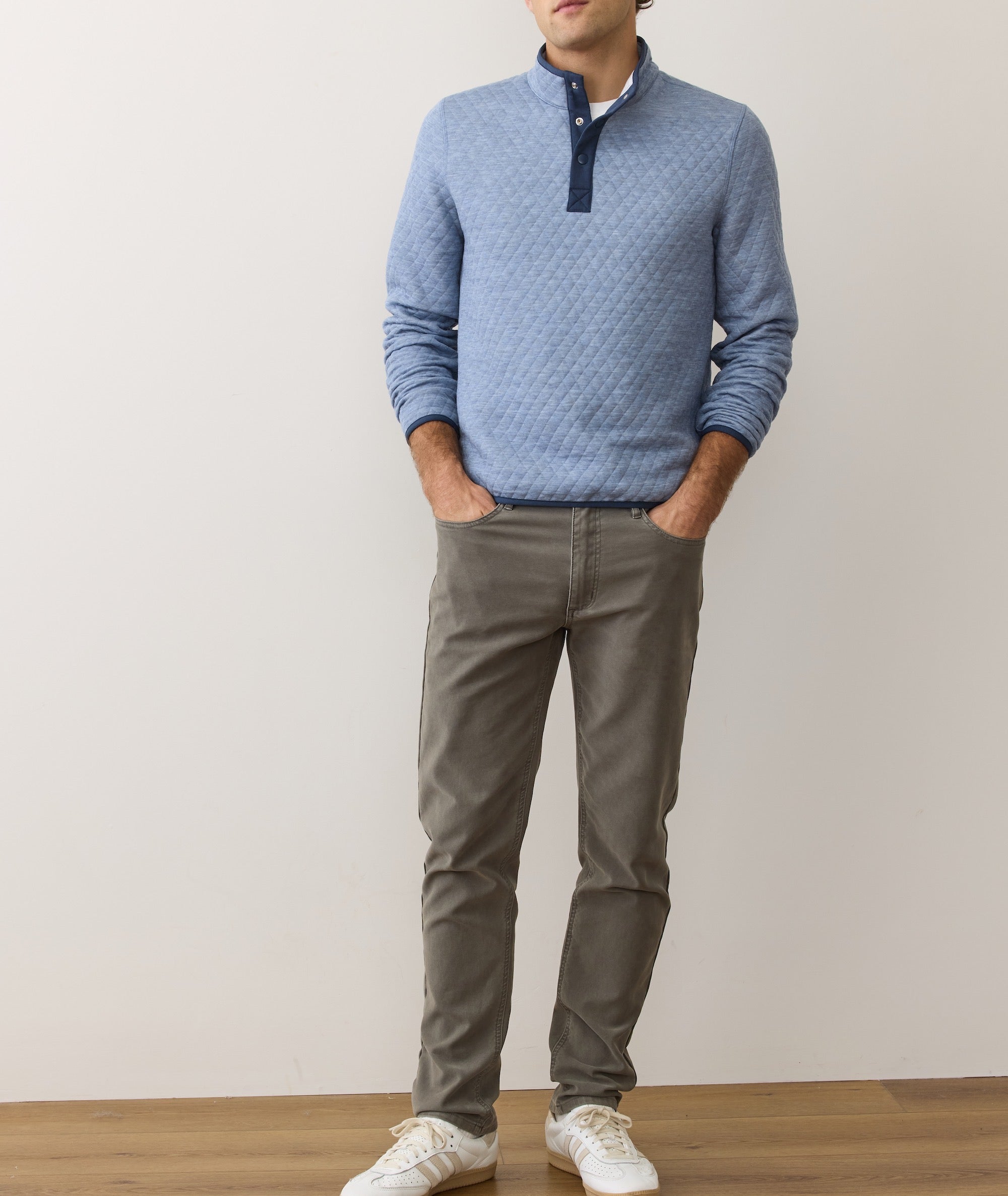 Corbet Quilted Reversible Pullover