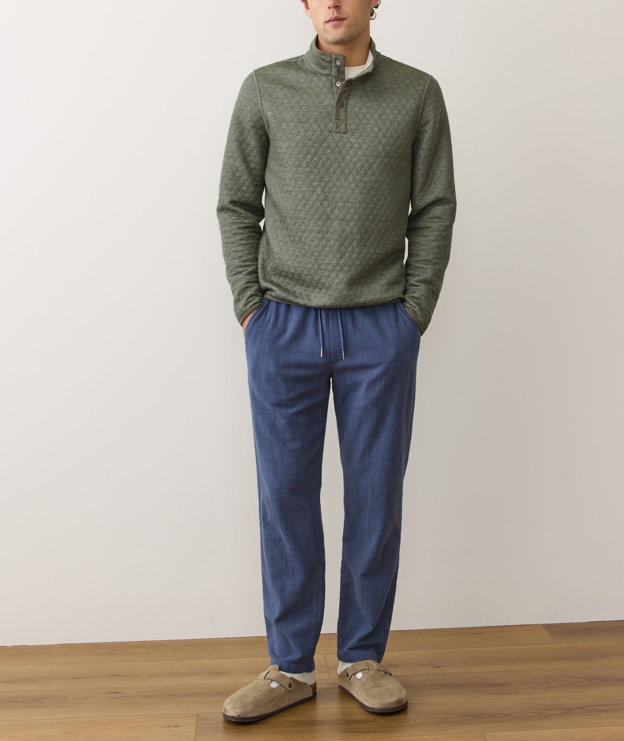 Corbet Quilted Reversible Pullover