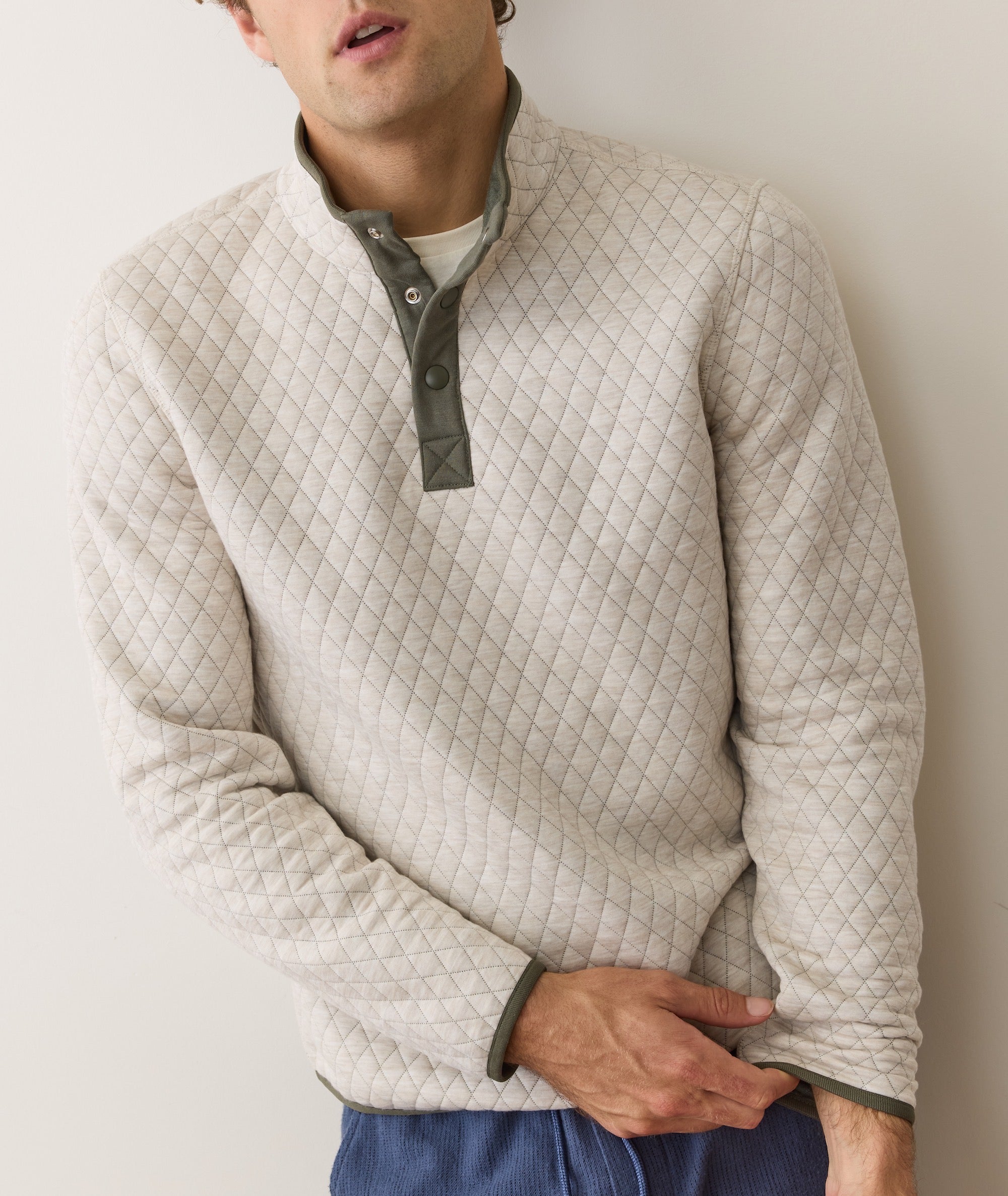 Corbet Quilted Reversible Pullover