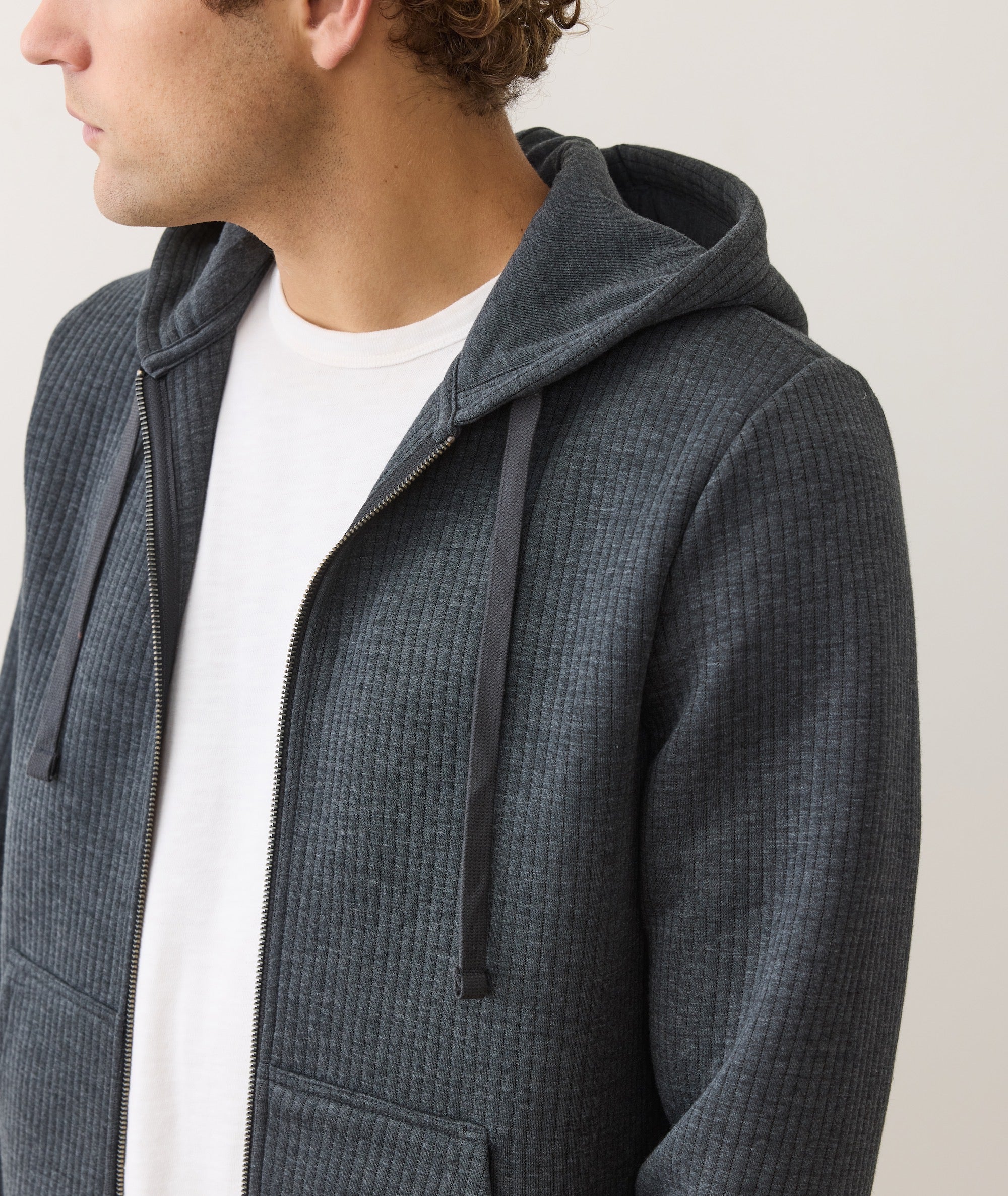Corbet Quilted Zip Hoodie
