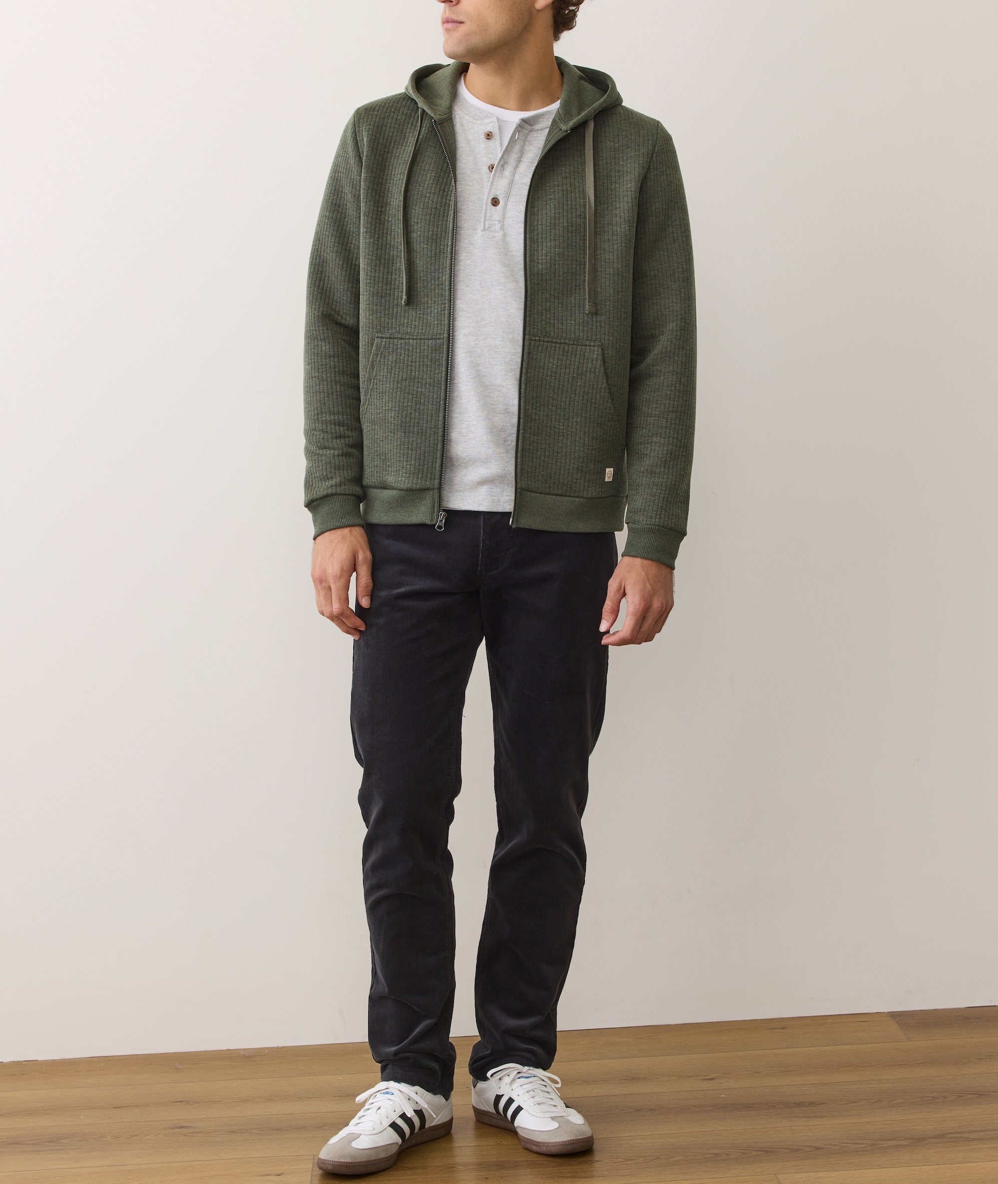 Corbet Quilted Zip Hoodie