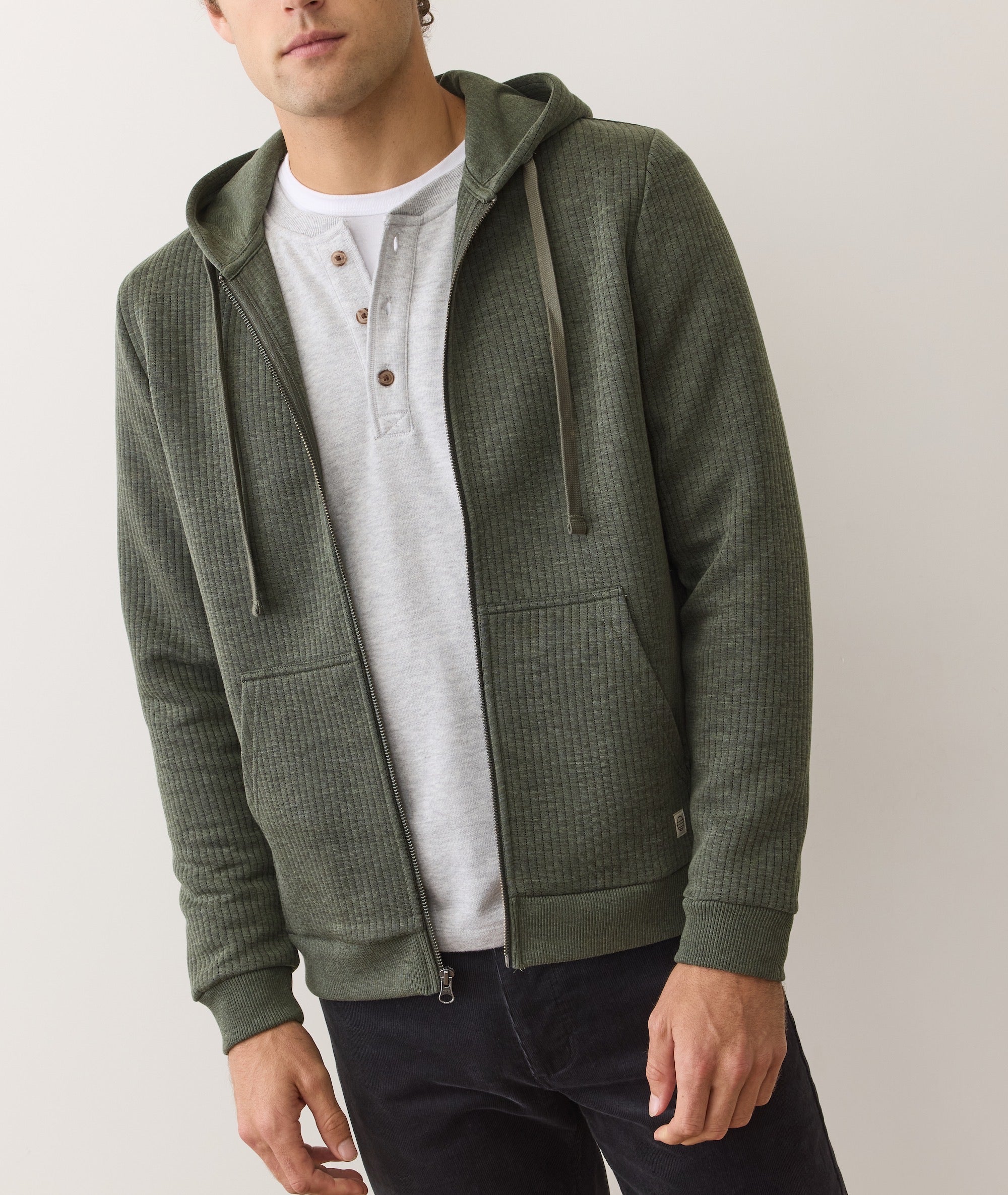 Corbet Quilted Zip Hoodie