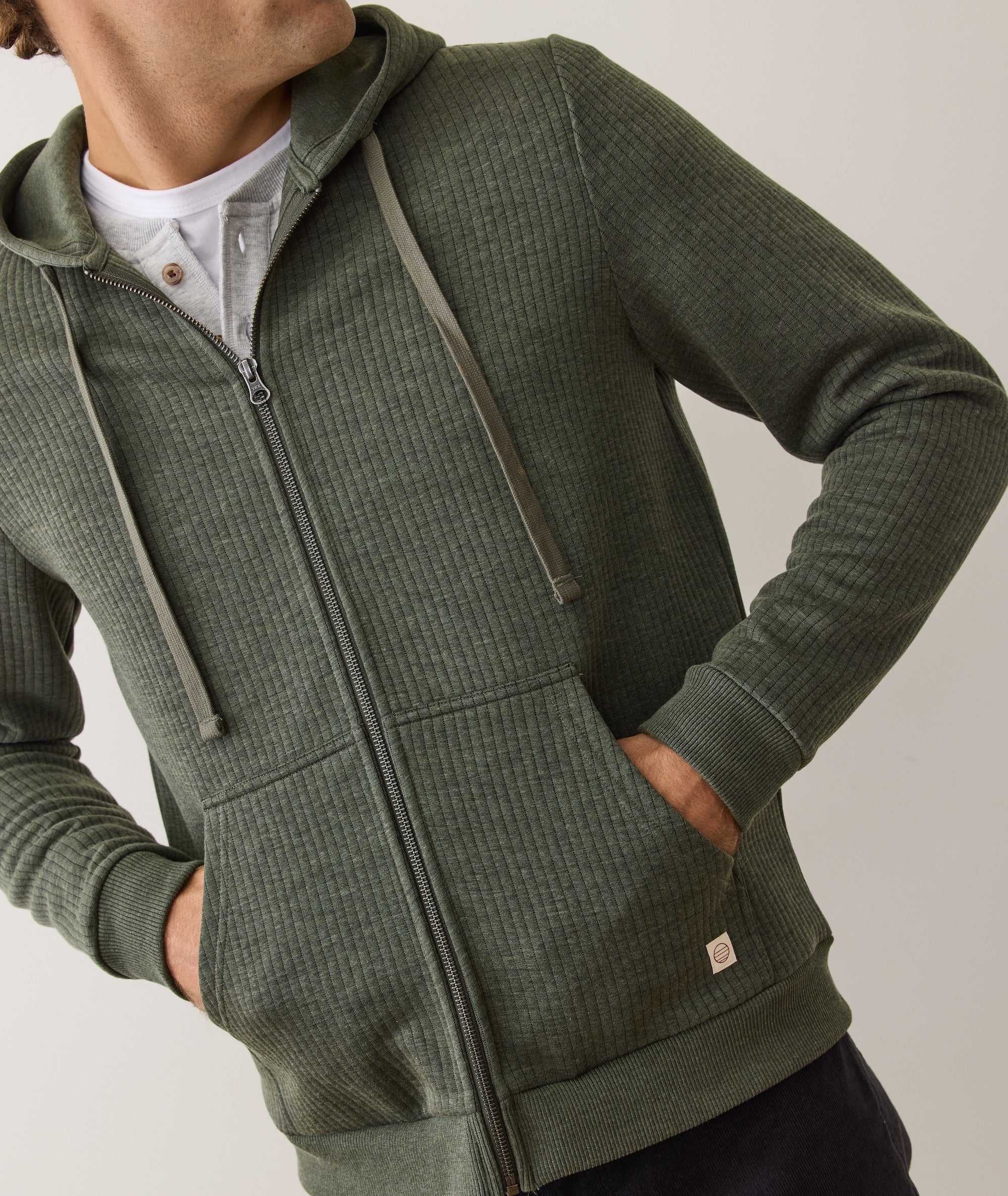 Corbet Quilted Zip Hoodie