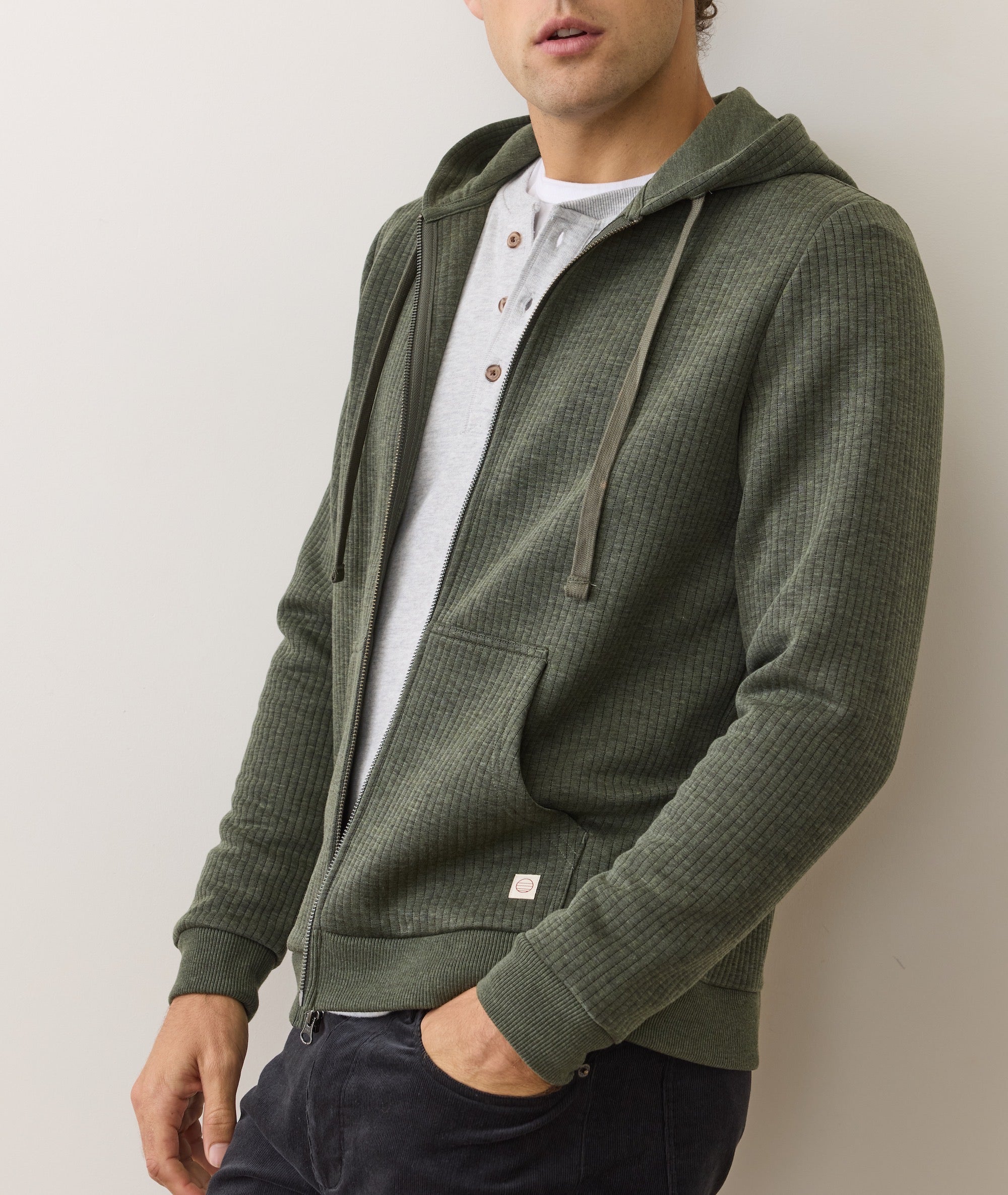 Corbet Quilted Zip Hoodie