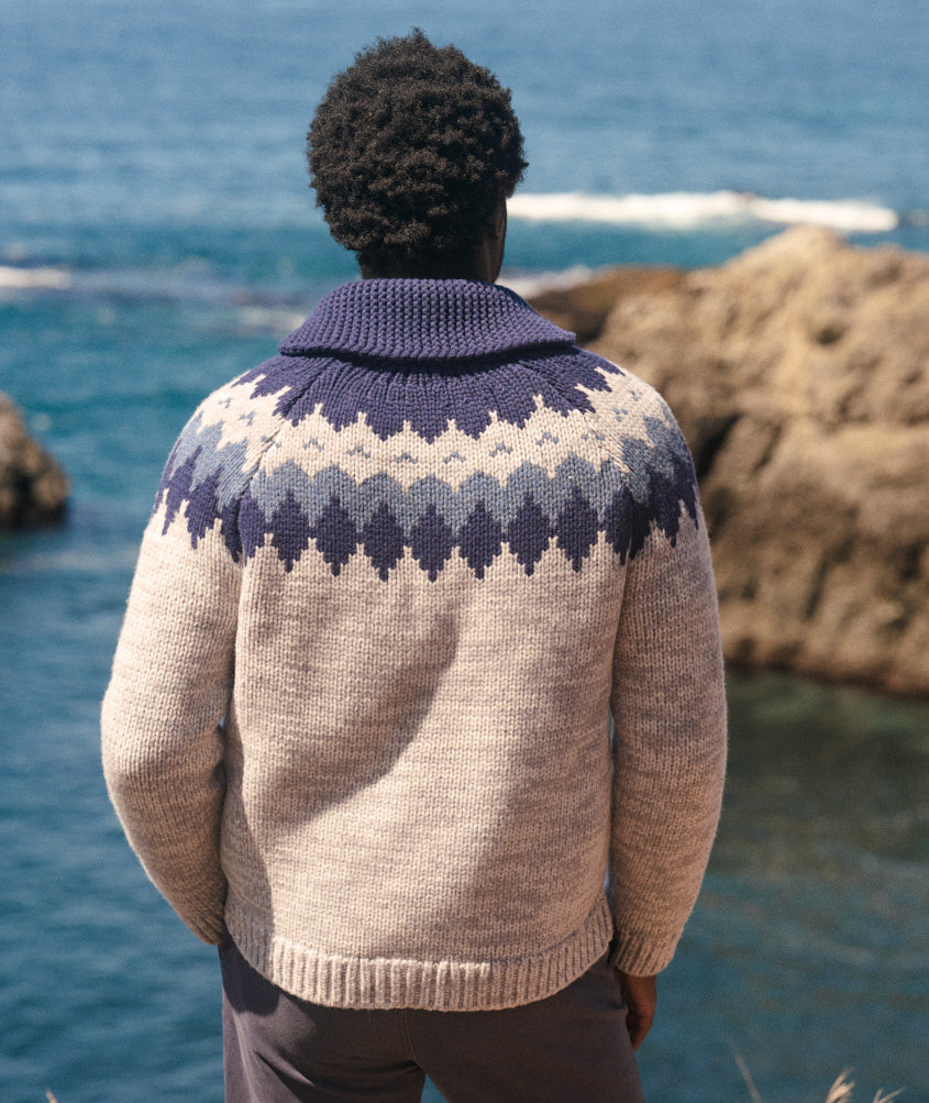 Nordic Fair Isle Sweater Jacket