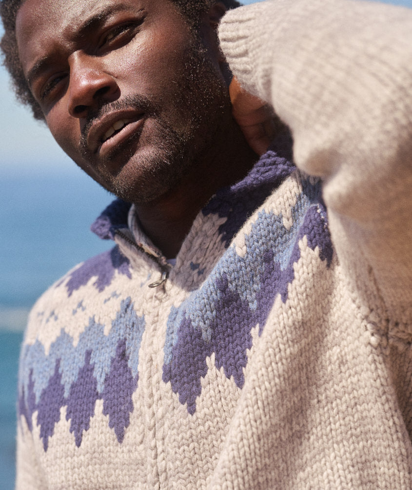 Nordic Fair Isle Sweater Jacket