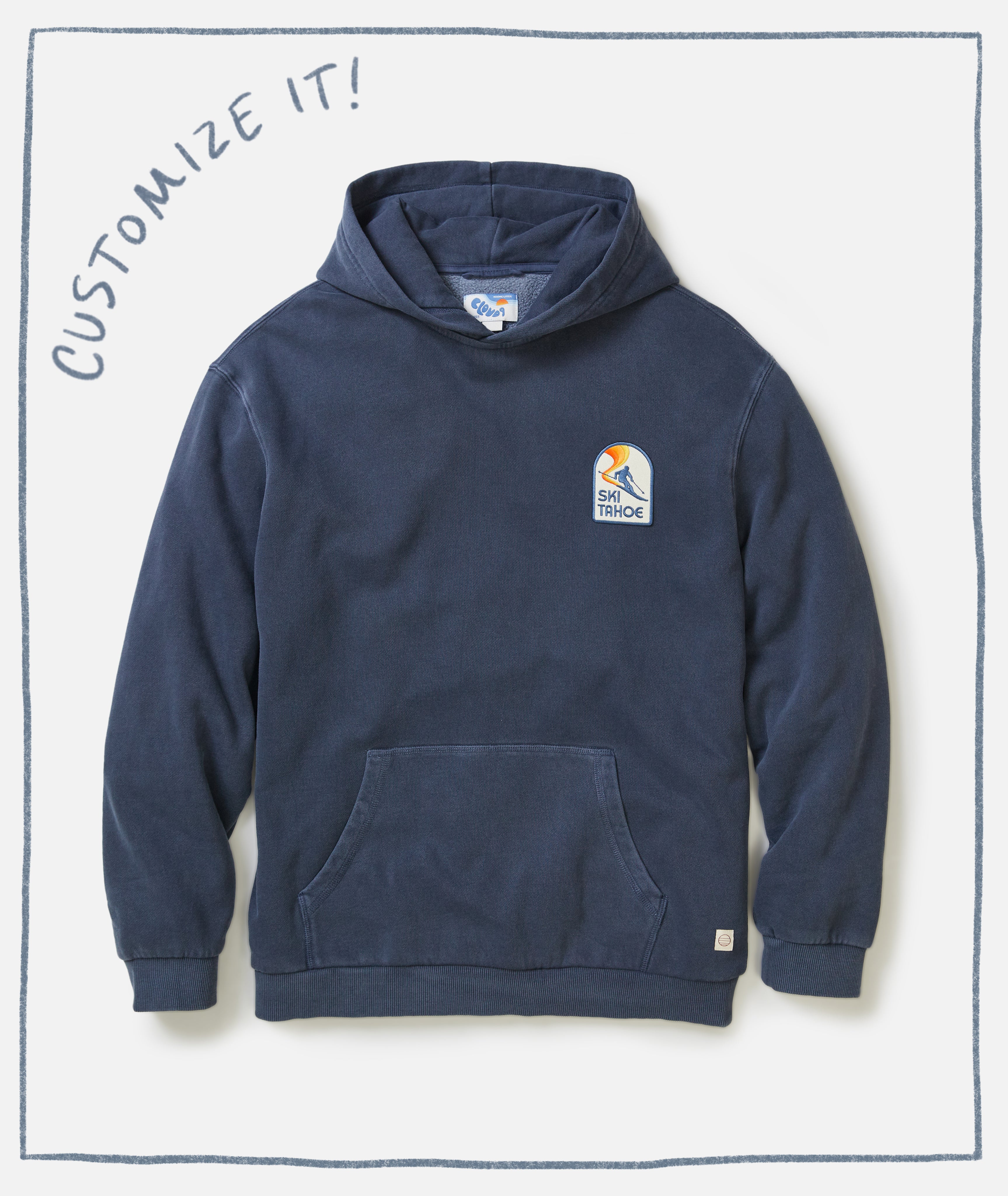 Men's Corbet Quilted Full Zip Hoodie in Dark Heather Grey