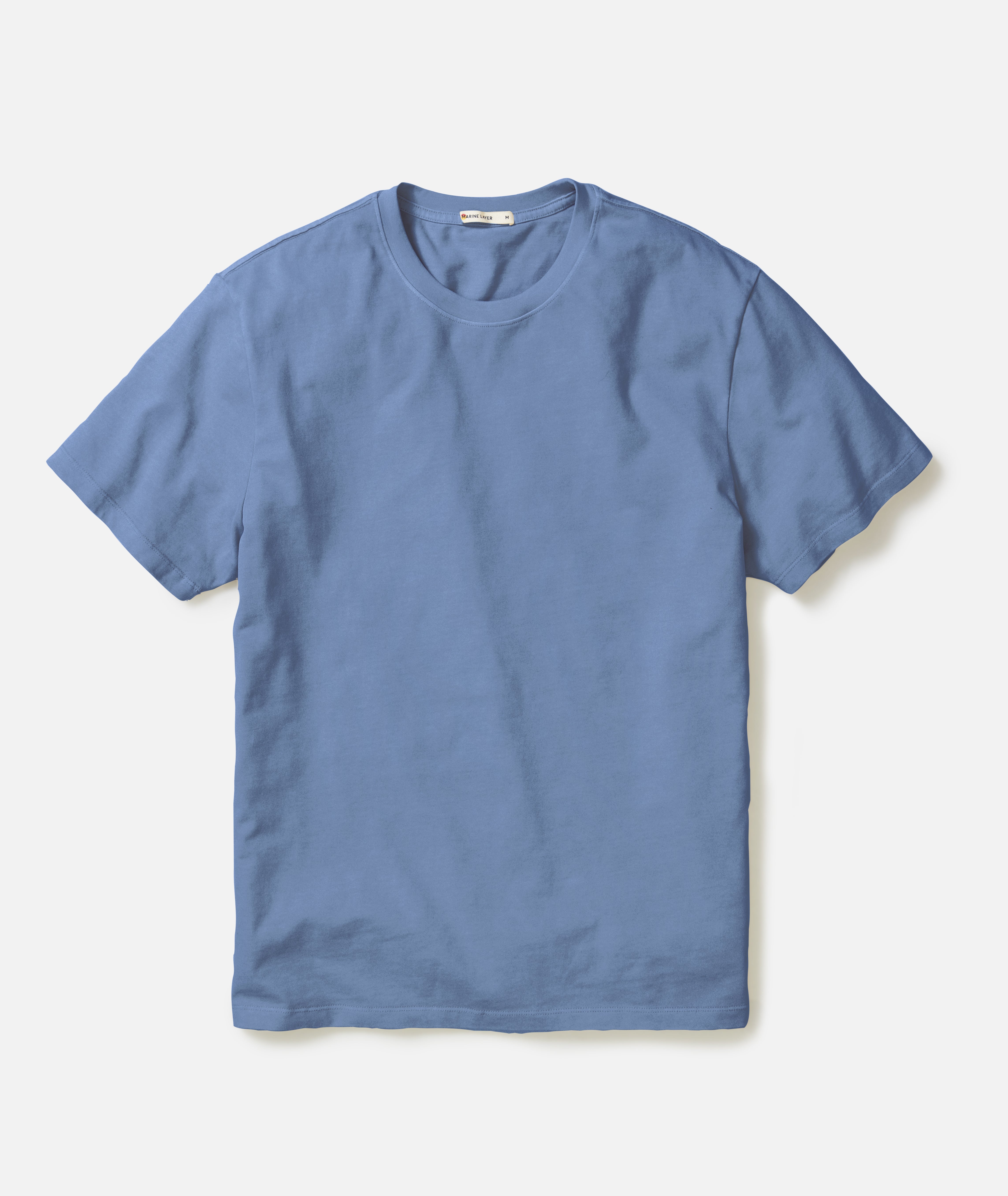 Men's Cloud 9 Sueded Tee in Coastal Blue
