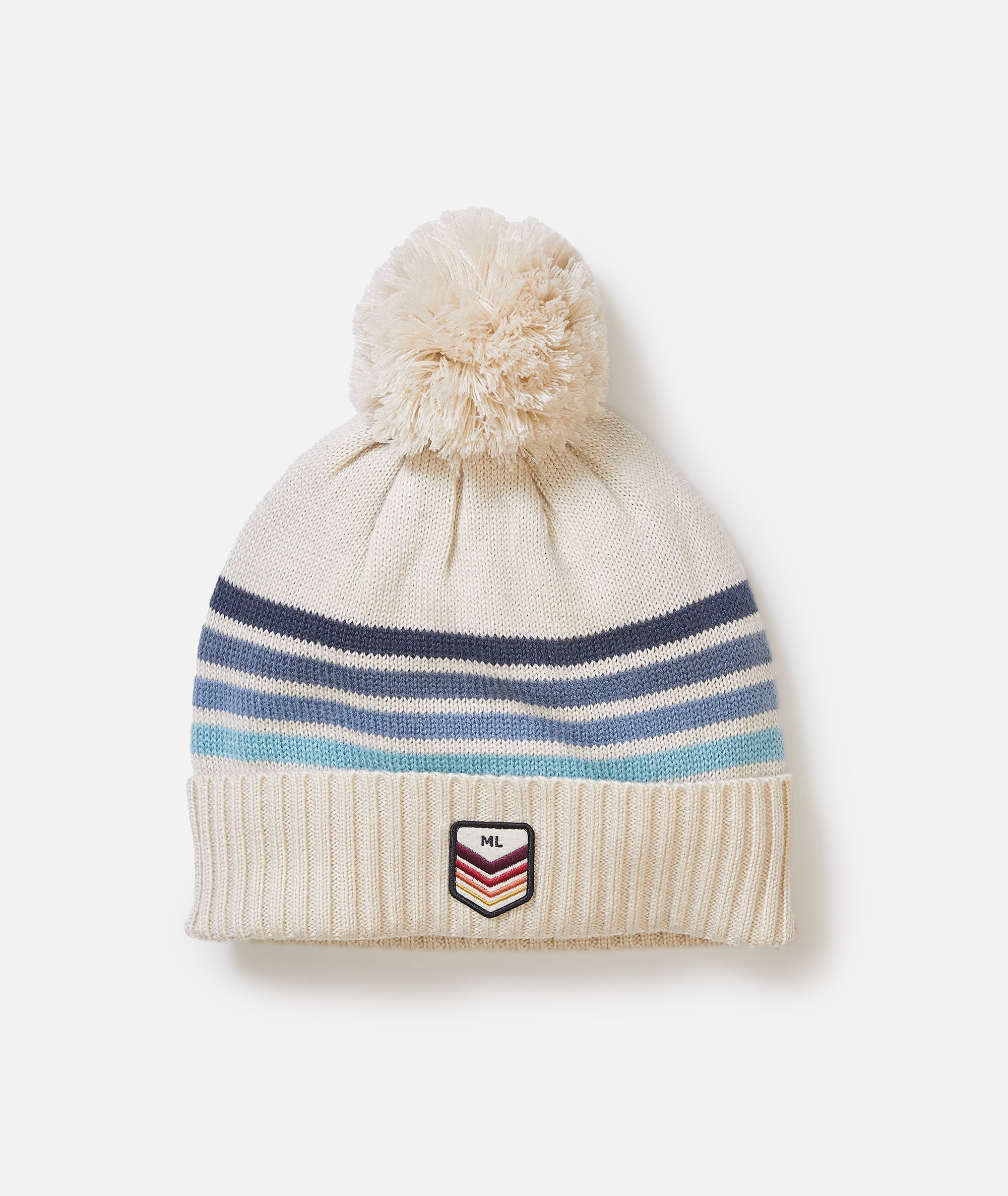 Stripe Pom Beanie