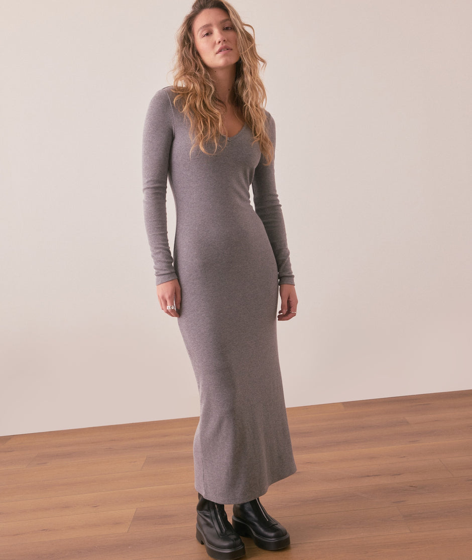 Lexi Rib V-Neck Maxi Dress