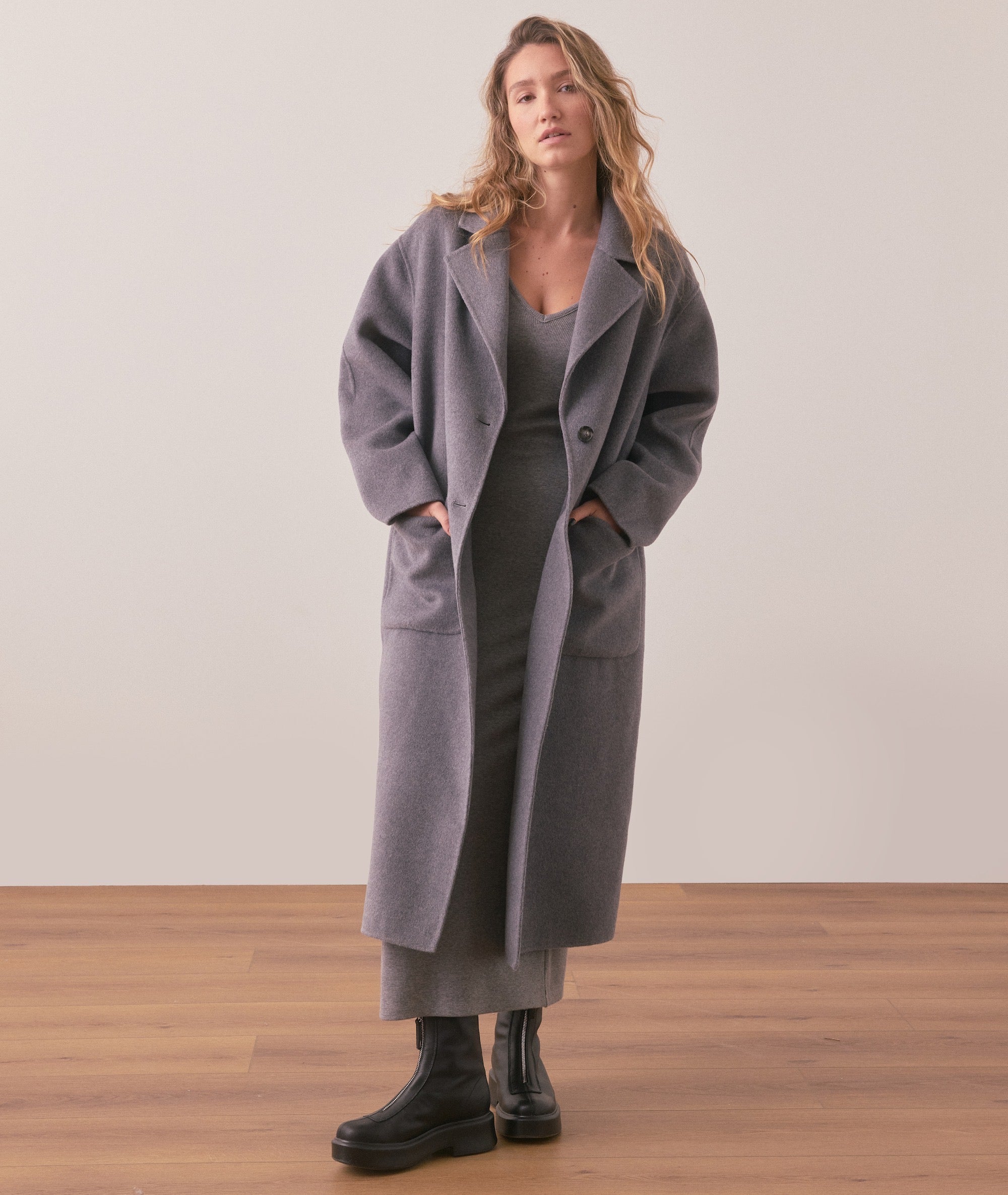 Colette Oversized Longline Coat Marine Layer