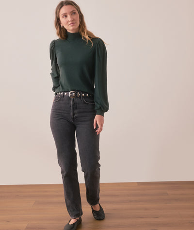 Lexi Puff Sleeve Turtleneck