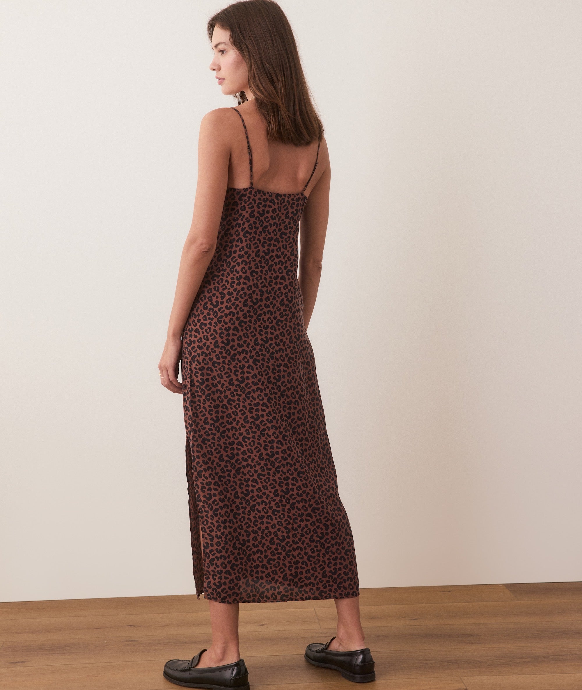 Marine Layer Gabrielle Slip Dress - Leopard / L Marine Layer Gabrielle Slip Dress - Leopard / L