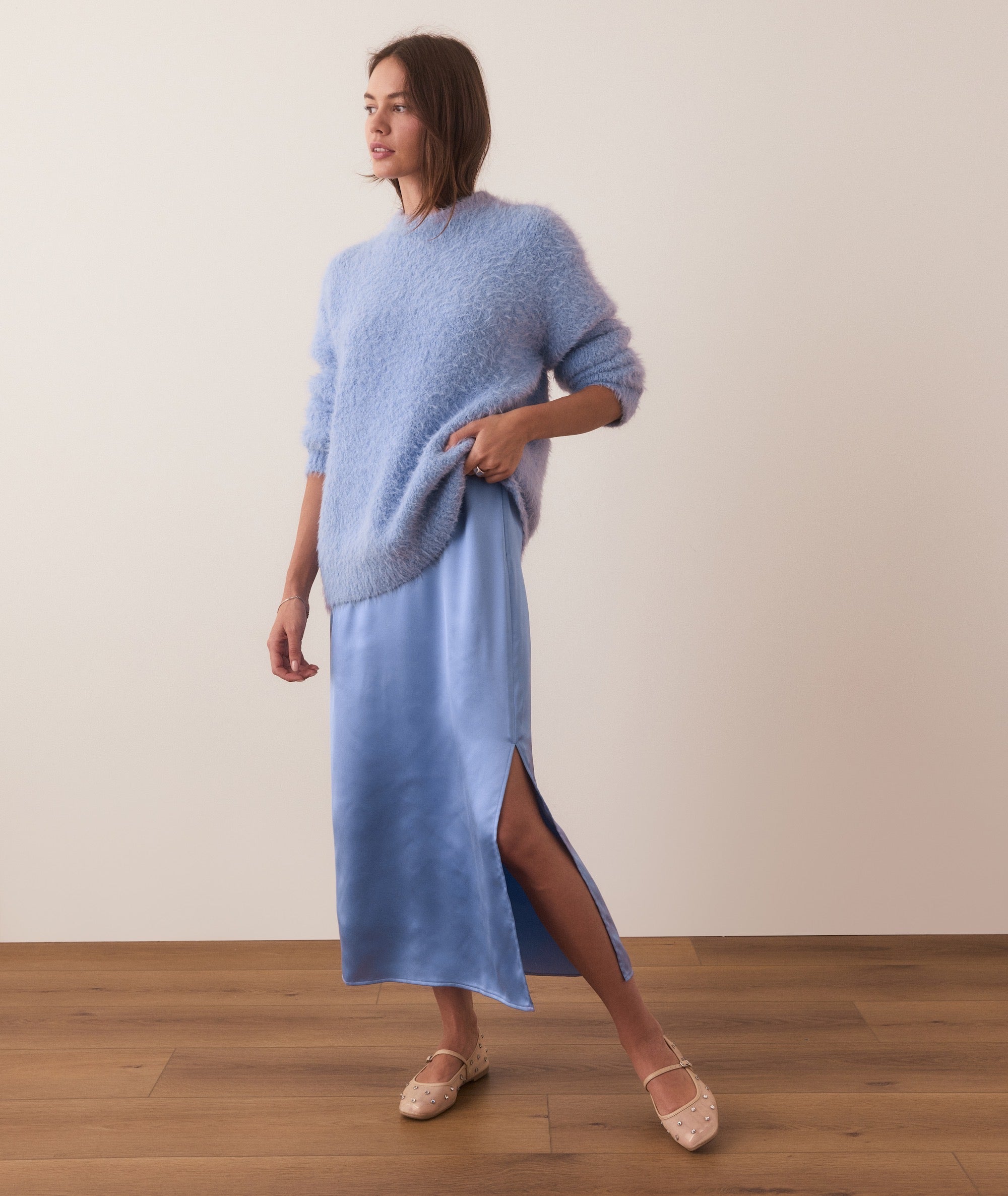 Teddy Eyelash Crewneck Sweater