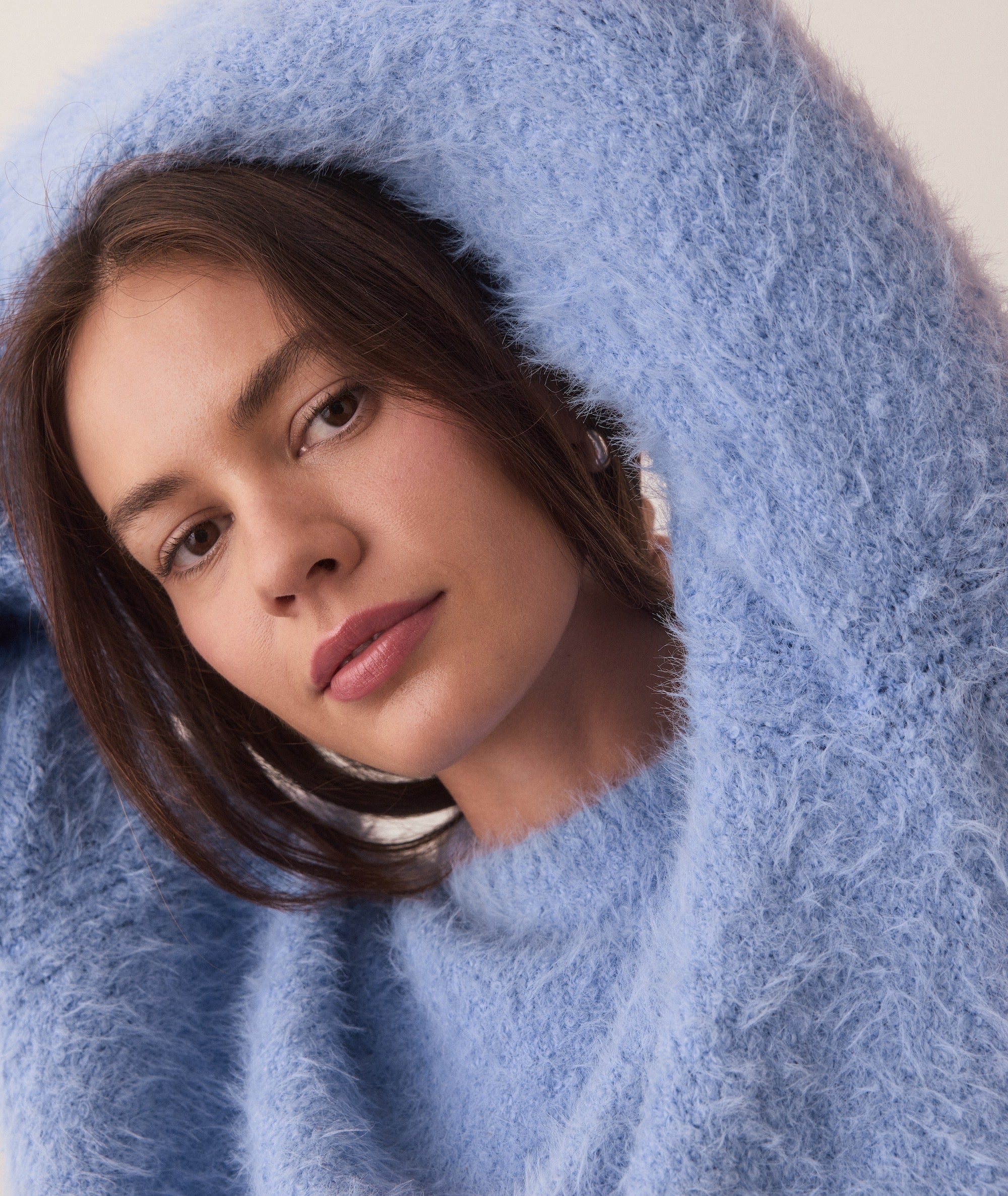 Teddy Eyelash Crewneck Sweater