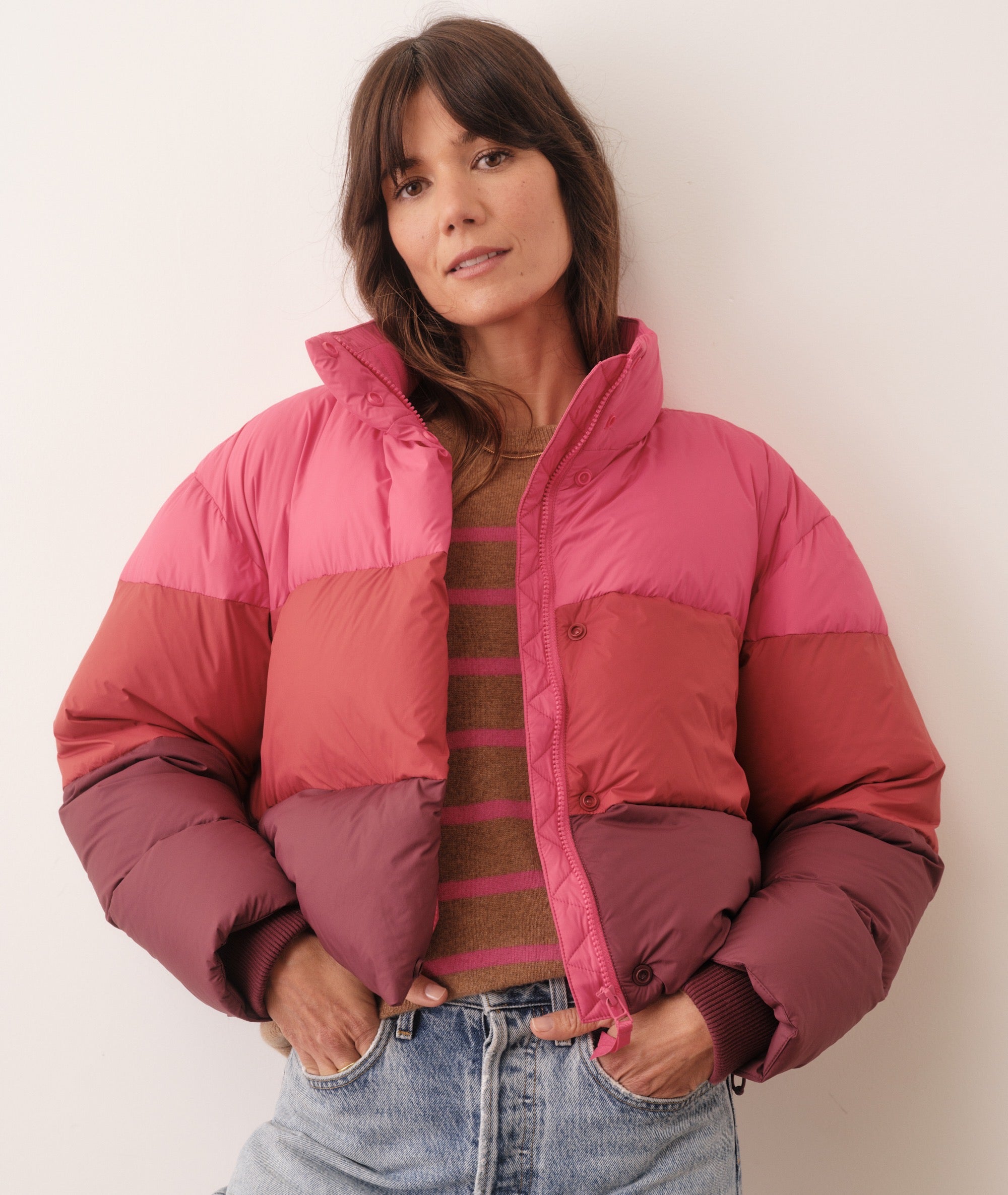 Gia Crop Puffer Jacket – Marine Layer - Main Image