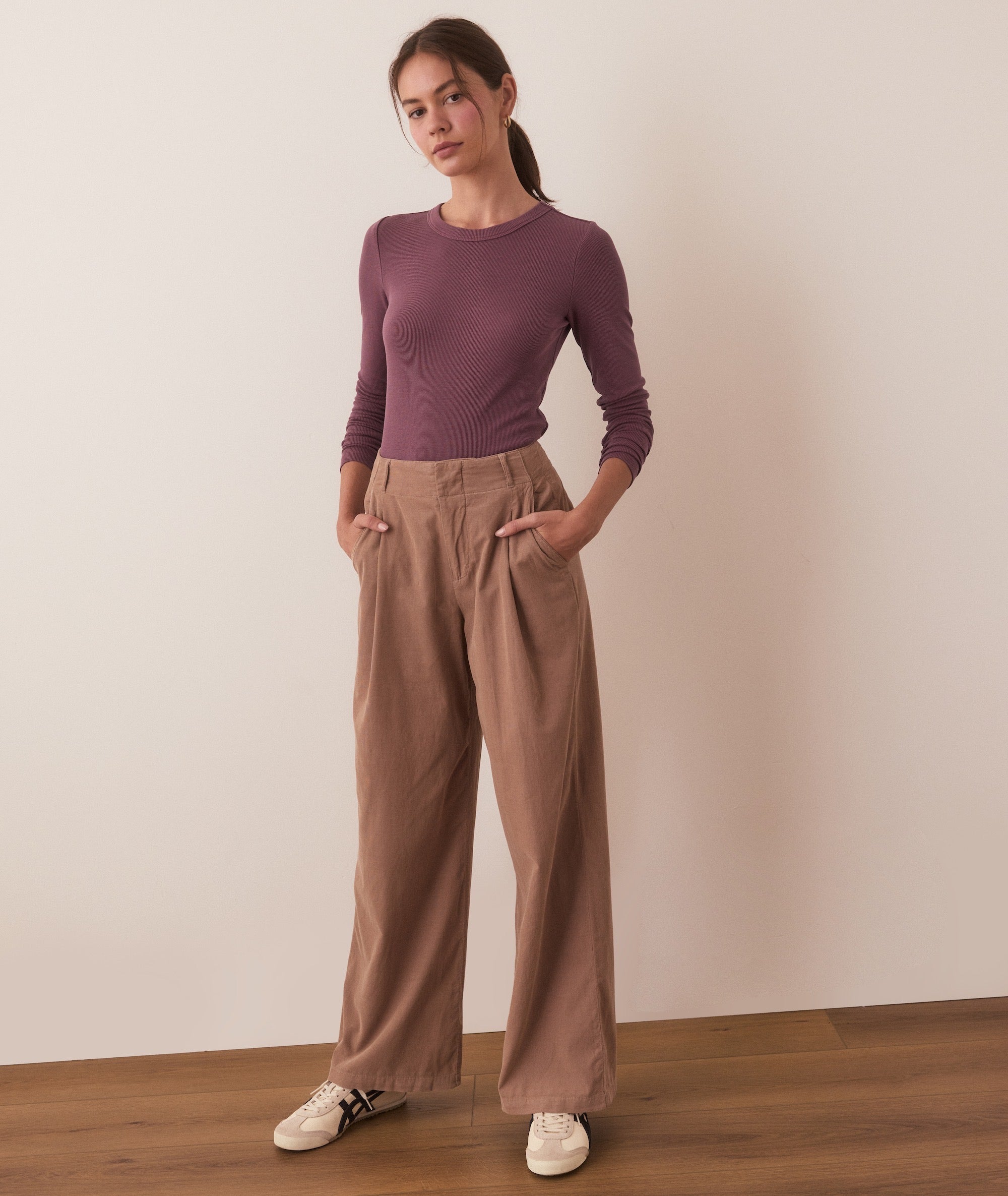 Lexi Rib Sun-In Longsleeve Crew Tee