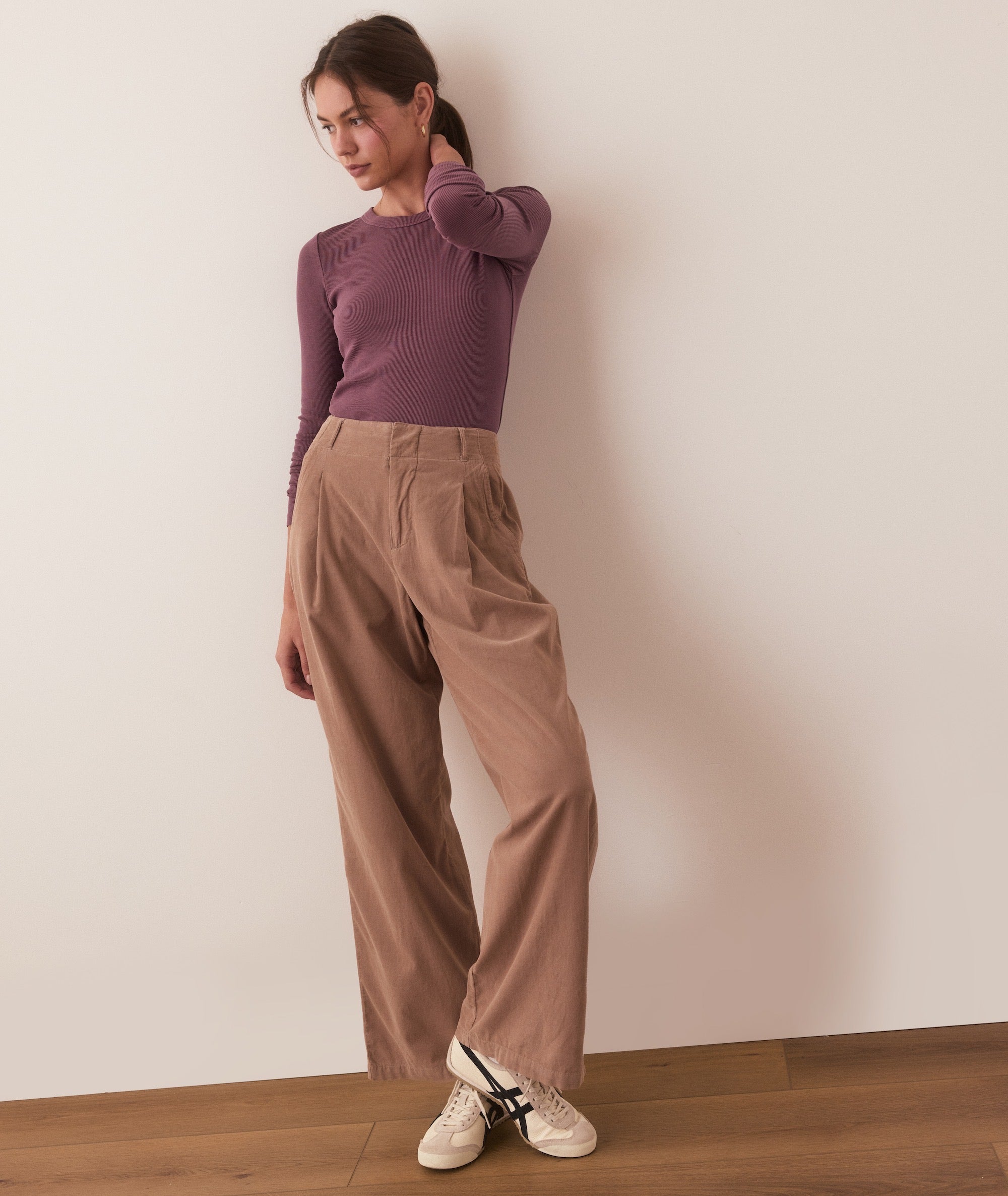 Lexi Rib Sun-In Longsleeve Crew Tee