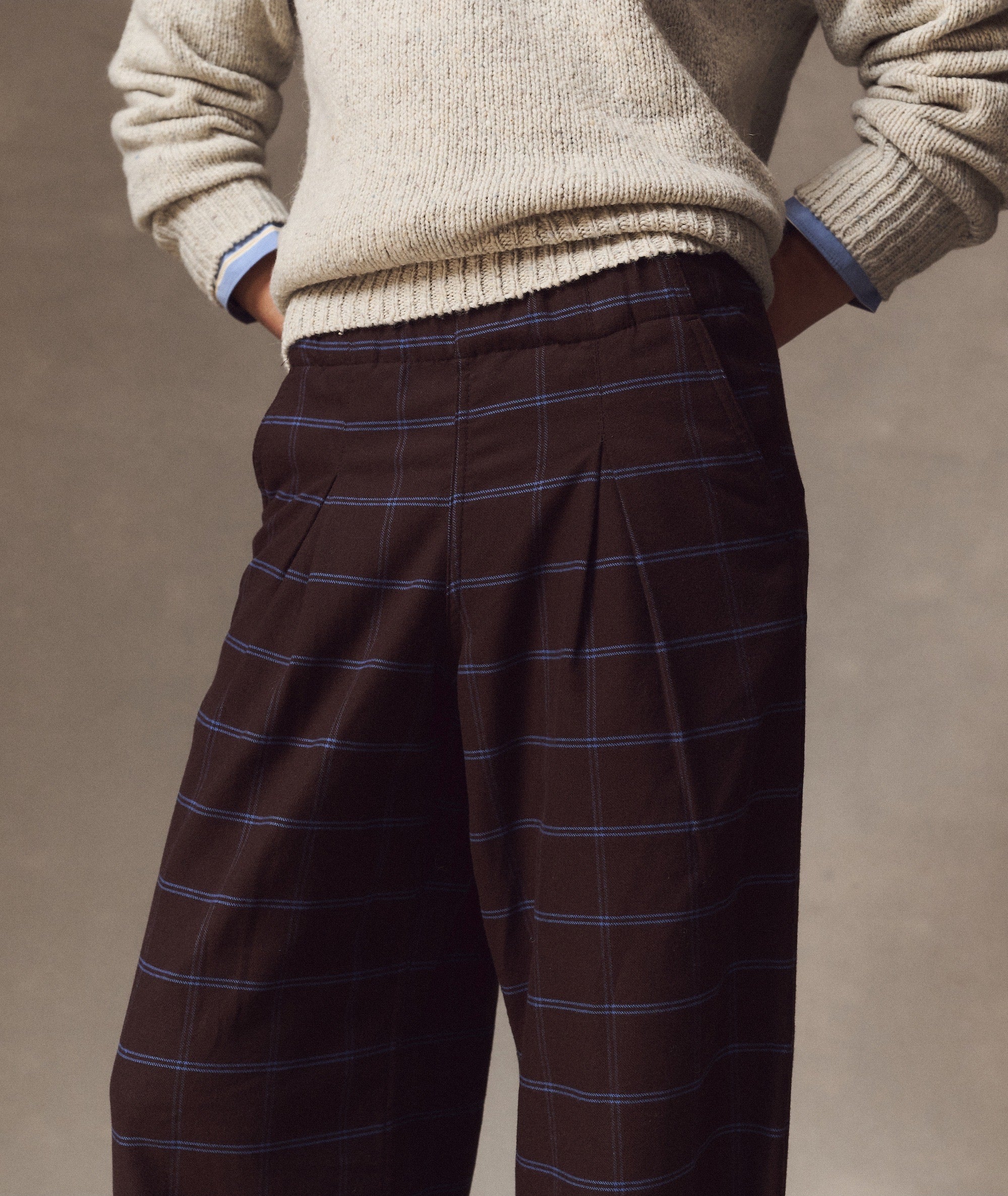 Allison Pleated Moleskin Trouser