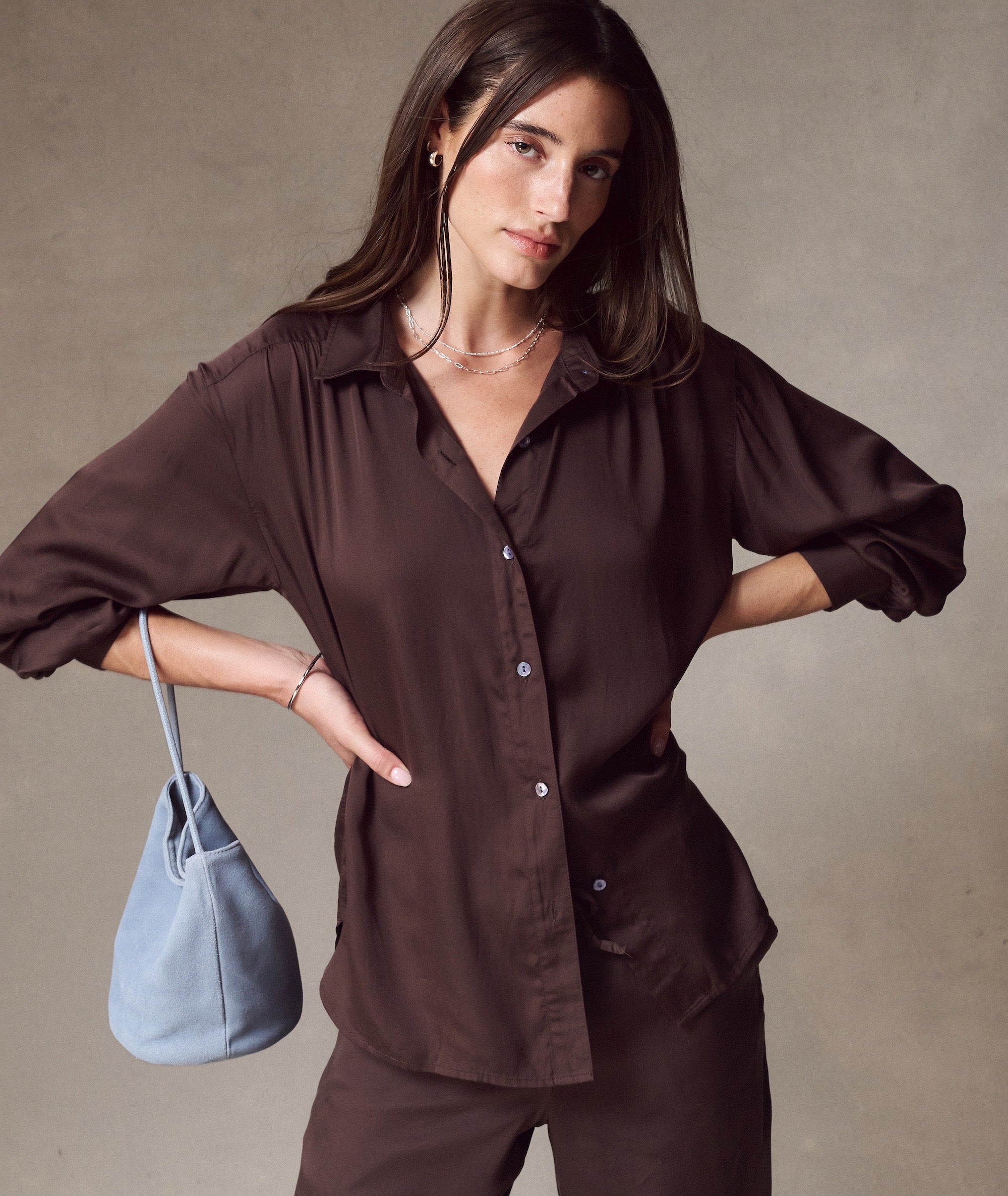Bella Better-than-Silk Button Down