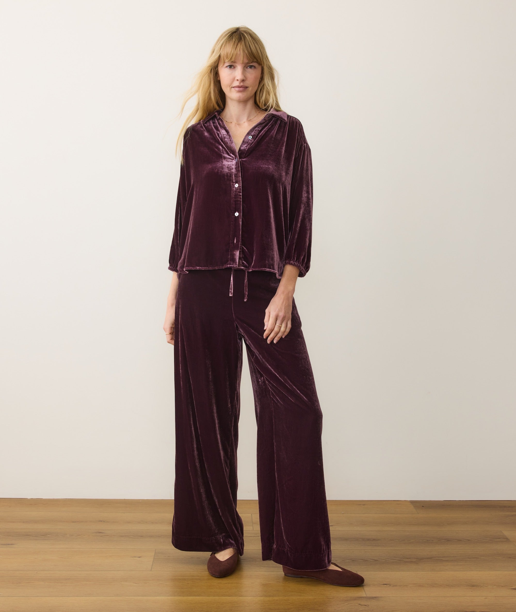 Bella Velvet Drawstring Pant