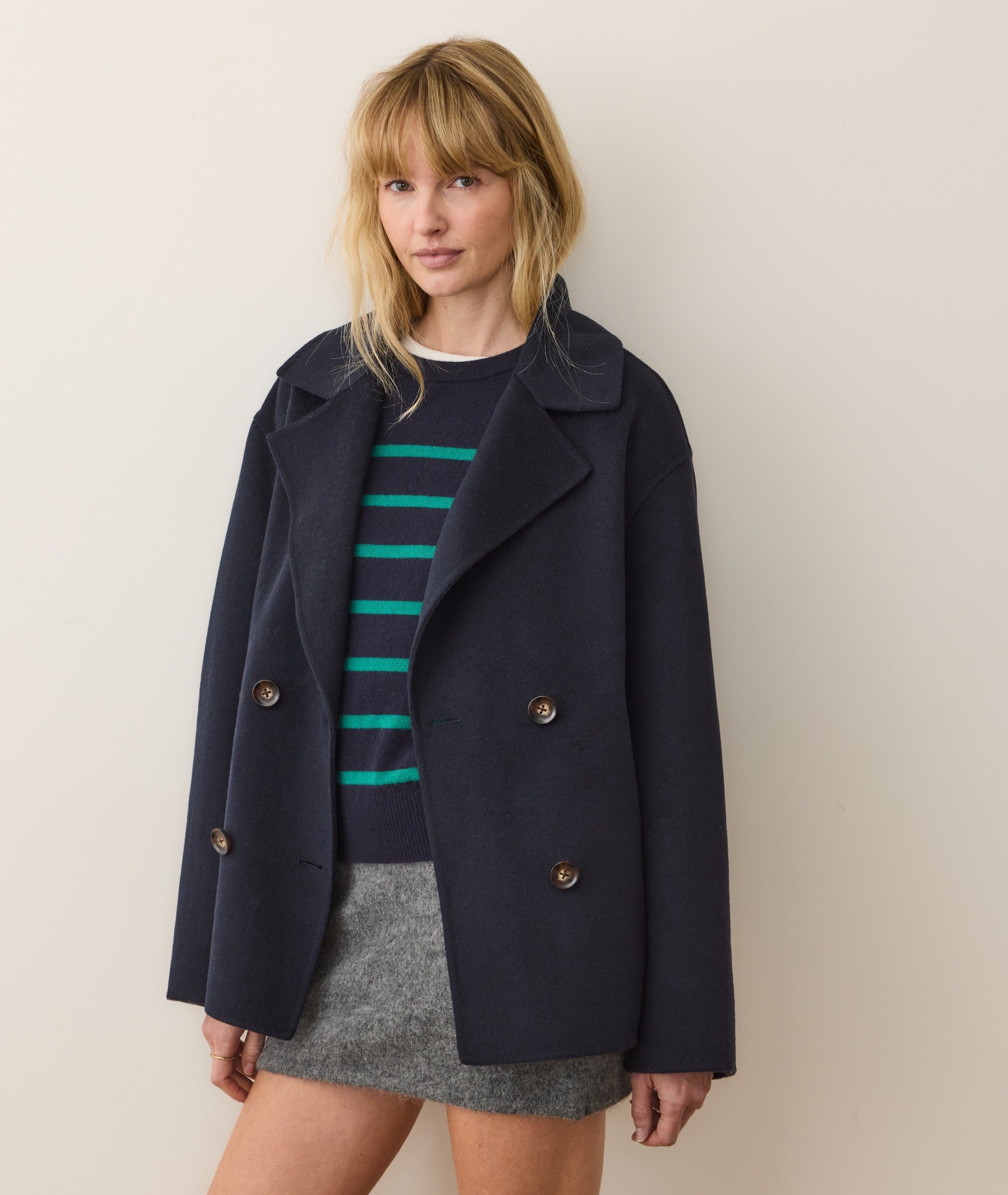 Valentina Wool Peacoat