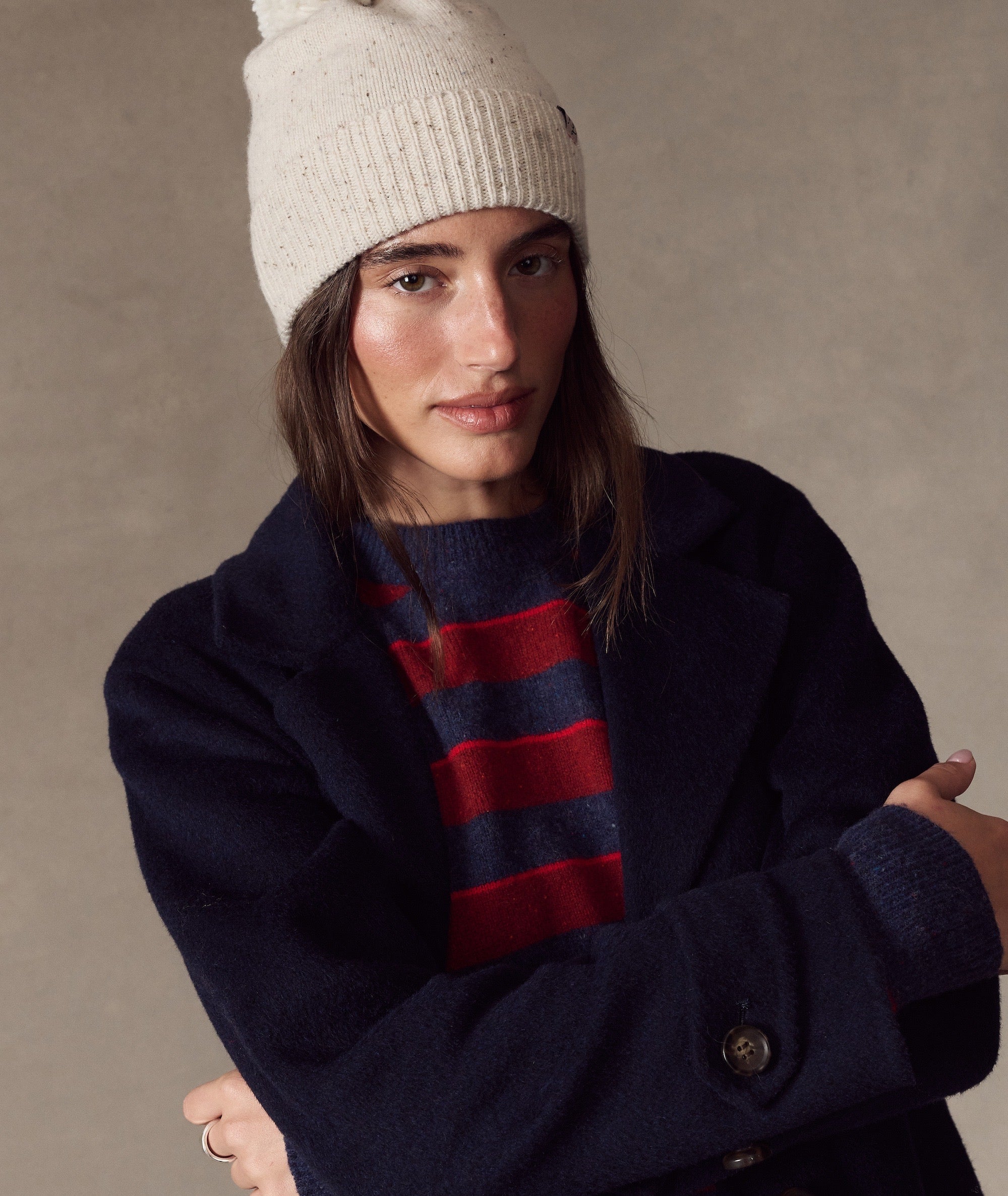 Coastal Merino Pom Beanie