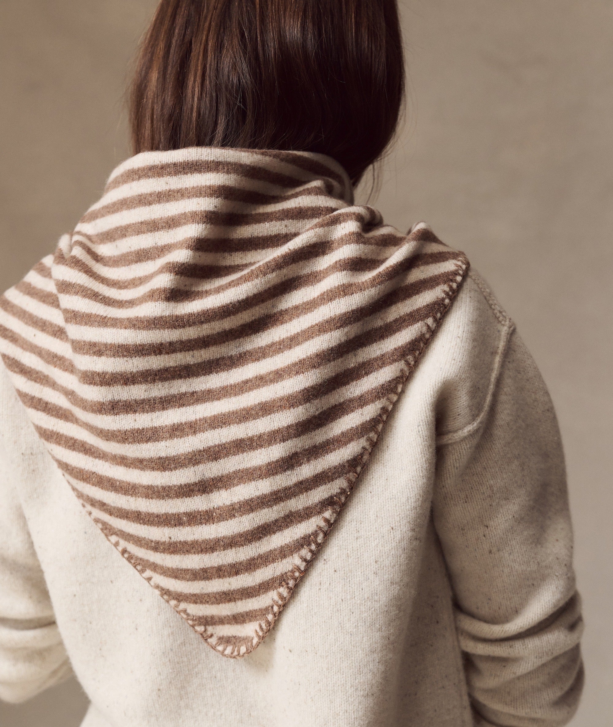 Coastal Merino Triangle Scarf