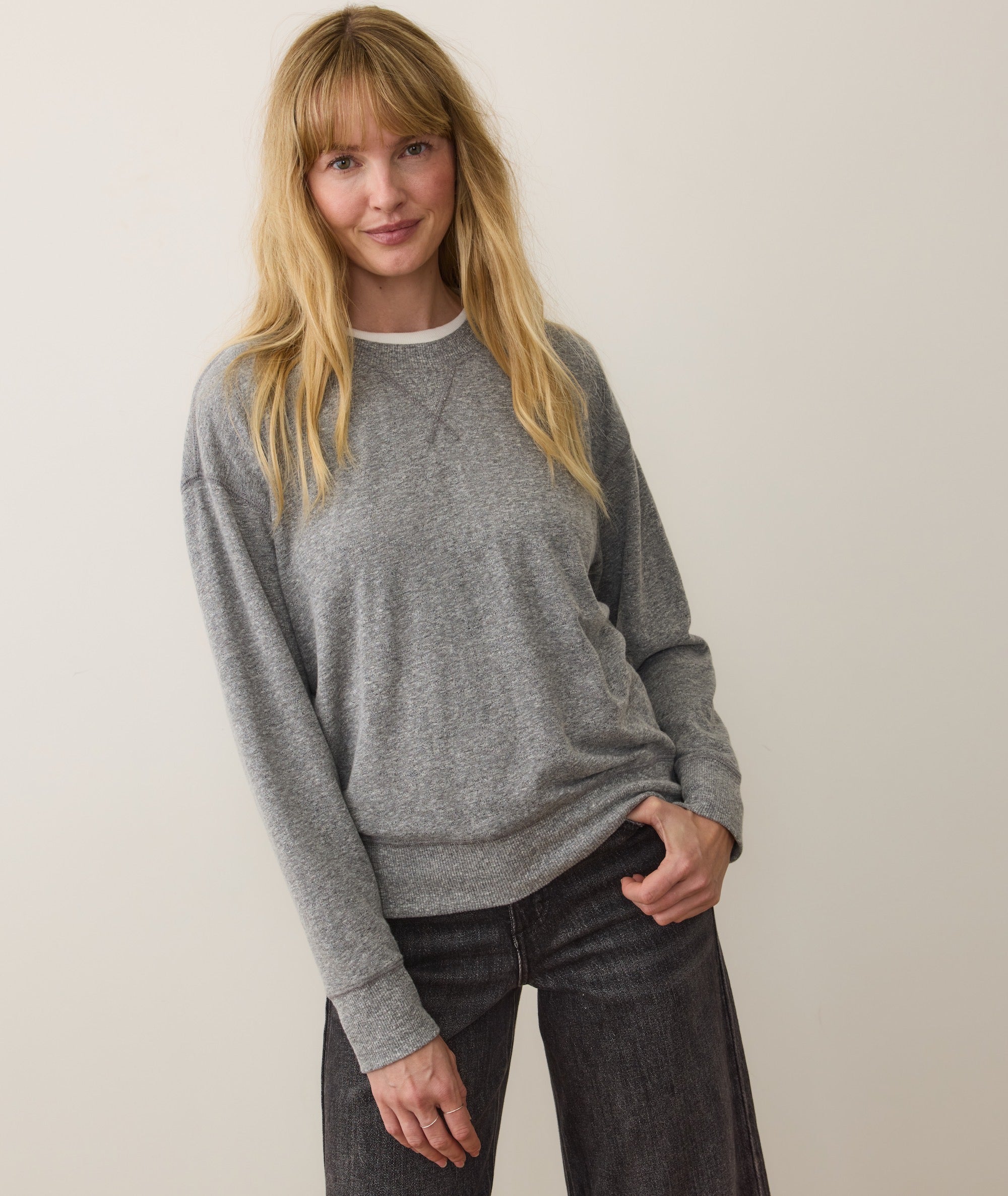 Double Knit Oversized Crew