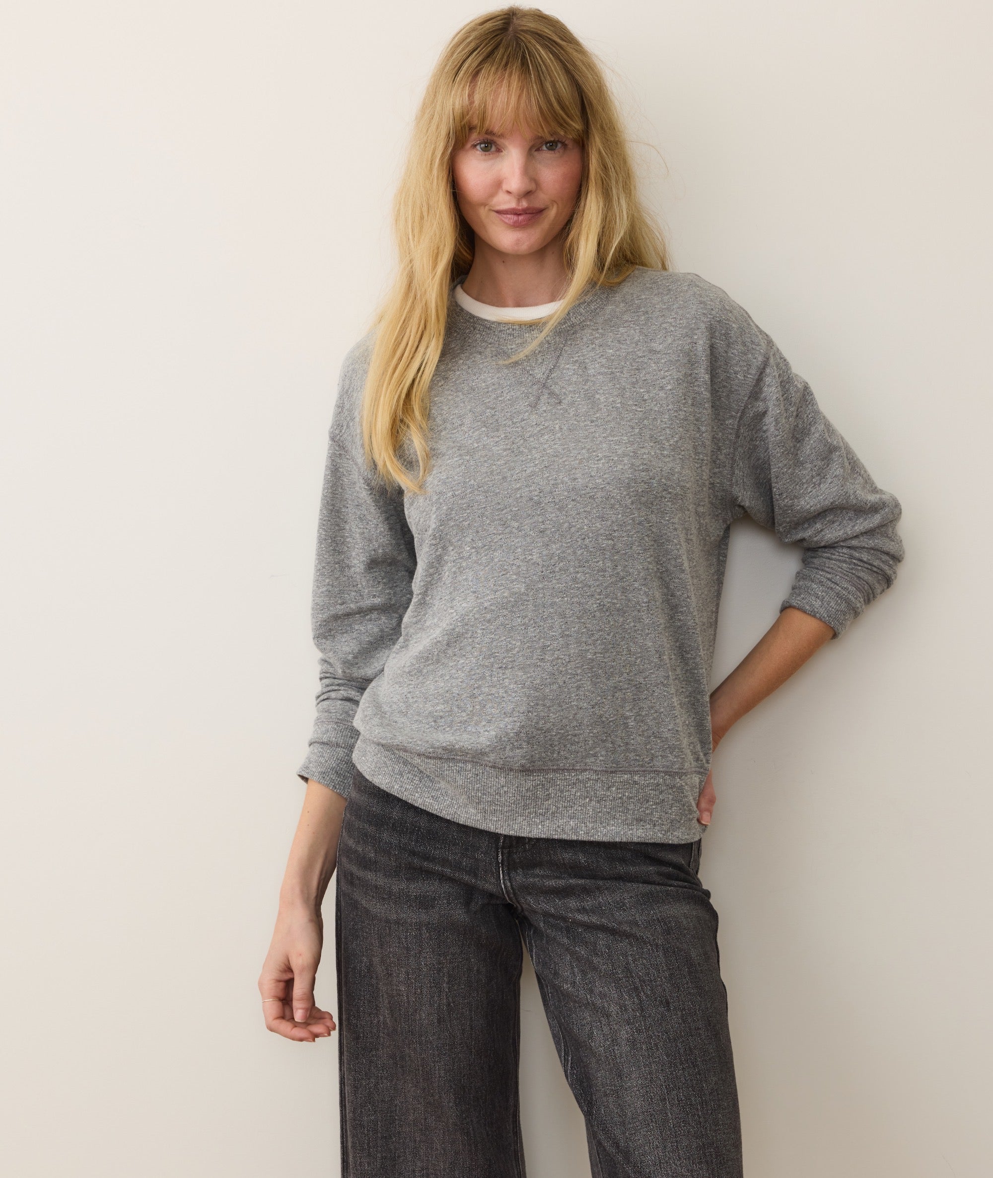 Double Knit Oversized Crew