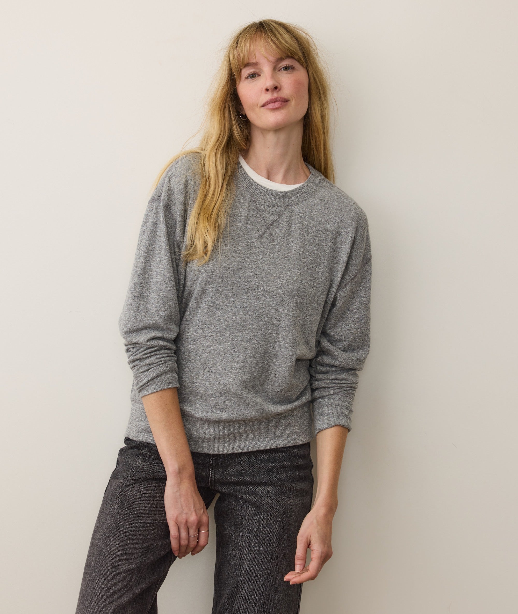 Double Knit Oversized Crew