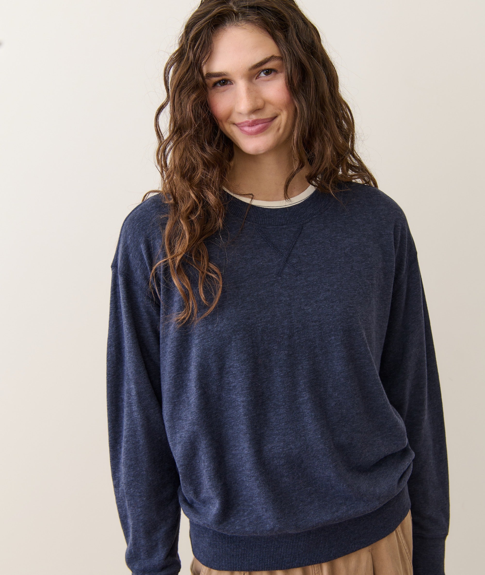 Double Knit Oversized Crew