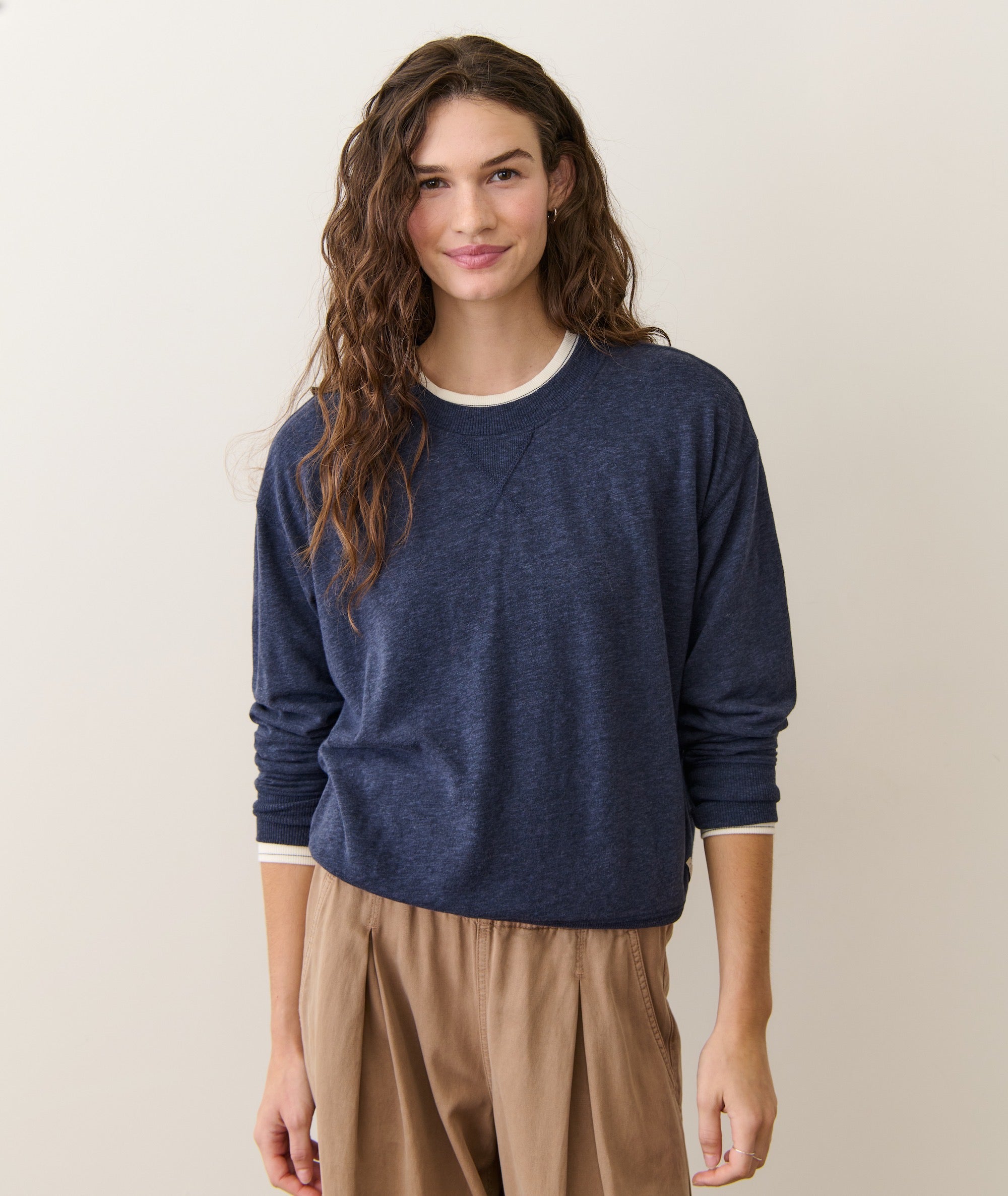 Double Knit Oversized Crew