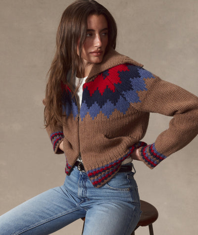 Fair Isle Zip Up Jacket